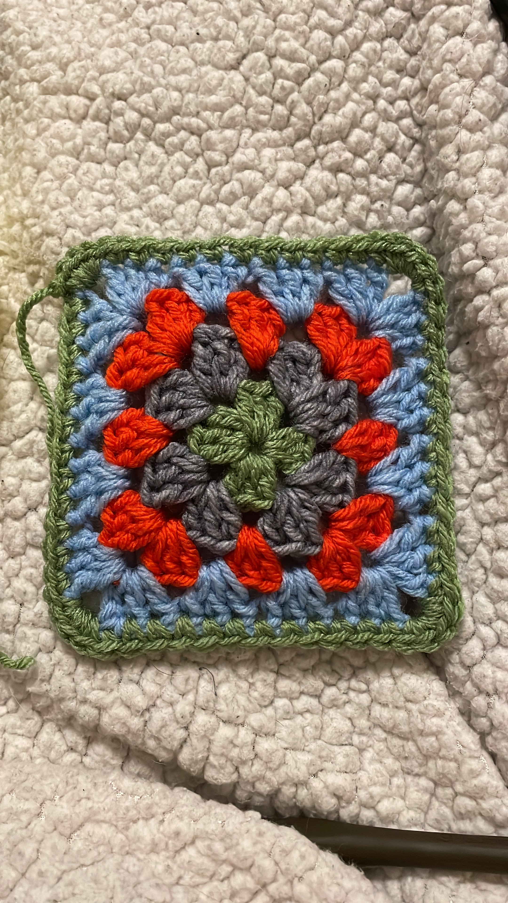 multi colored granny square bag