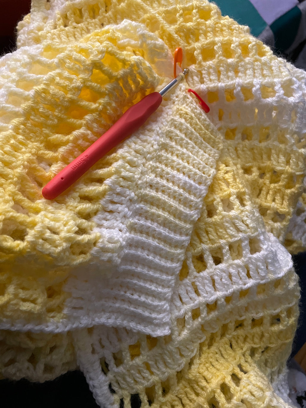 crocheted yellow cropped sleeve cardigan