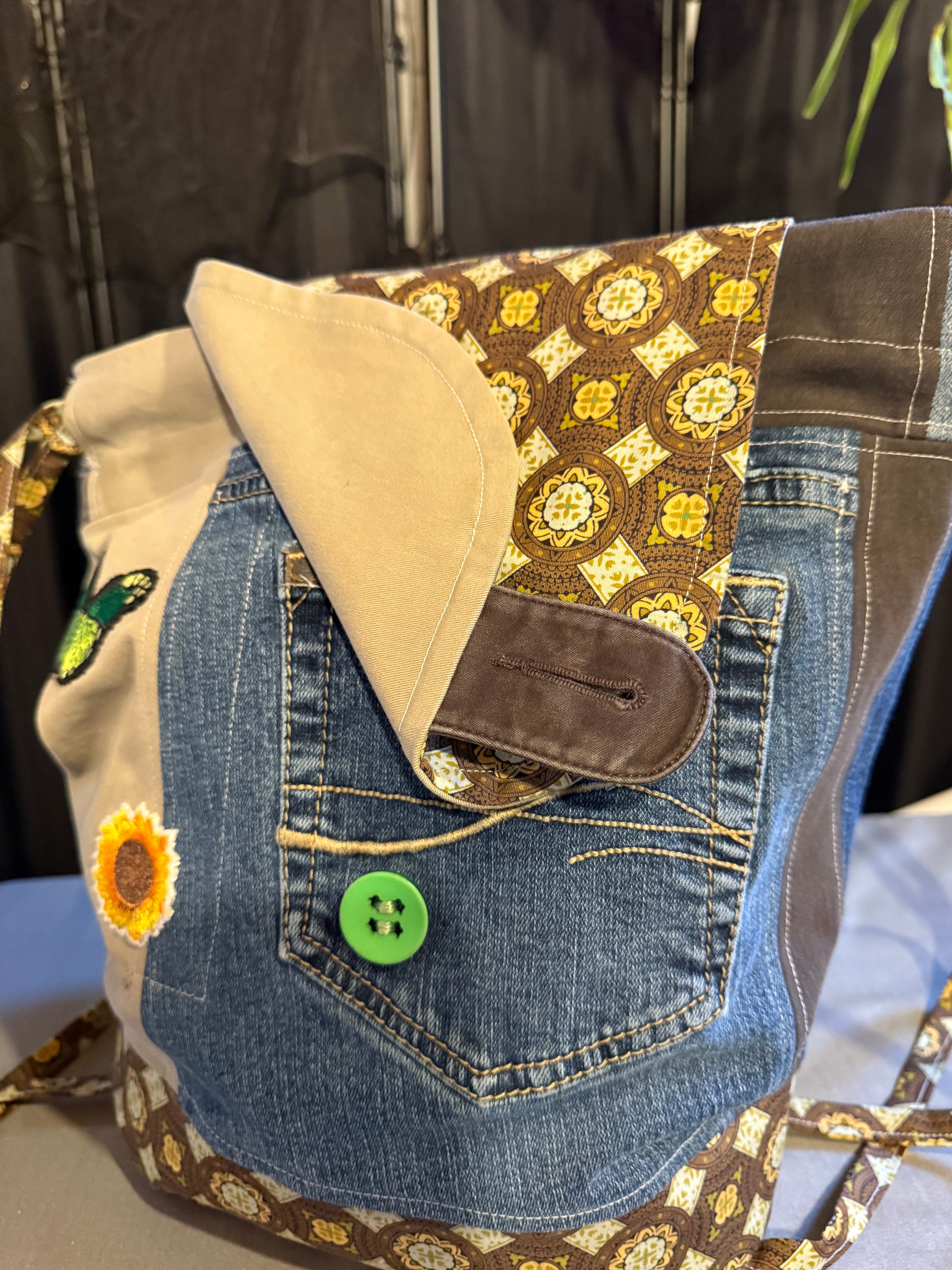 sunflower string backpack