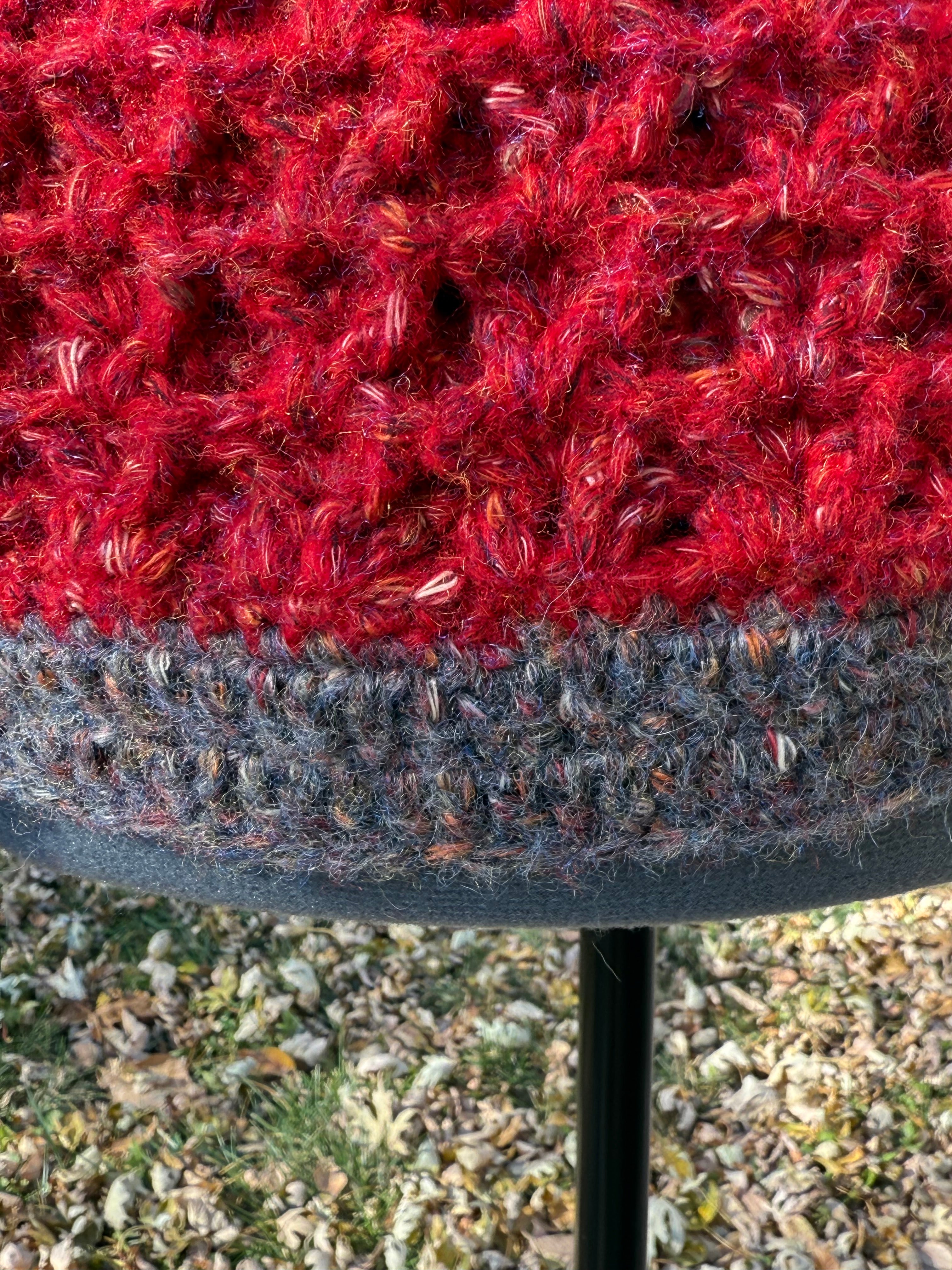 Vermillian red and taupe Sweater