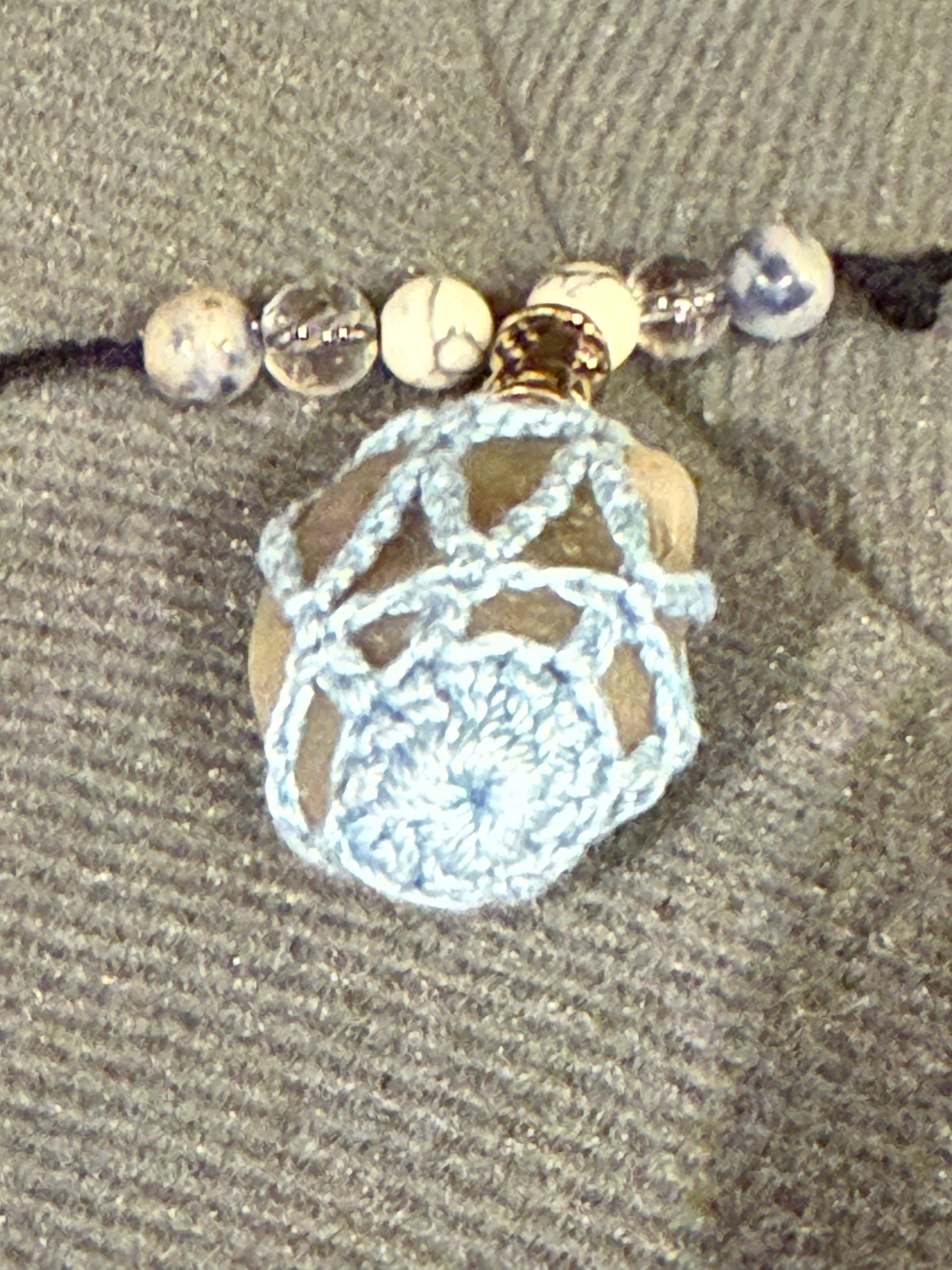 Light blue grounding stone necklace