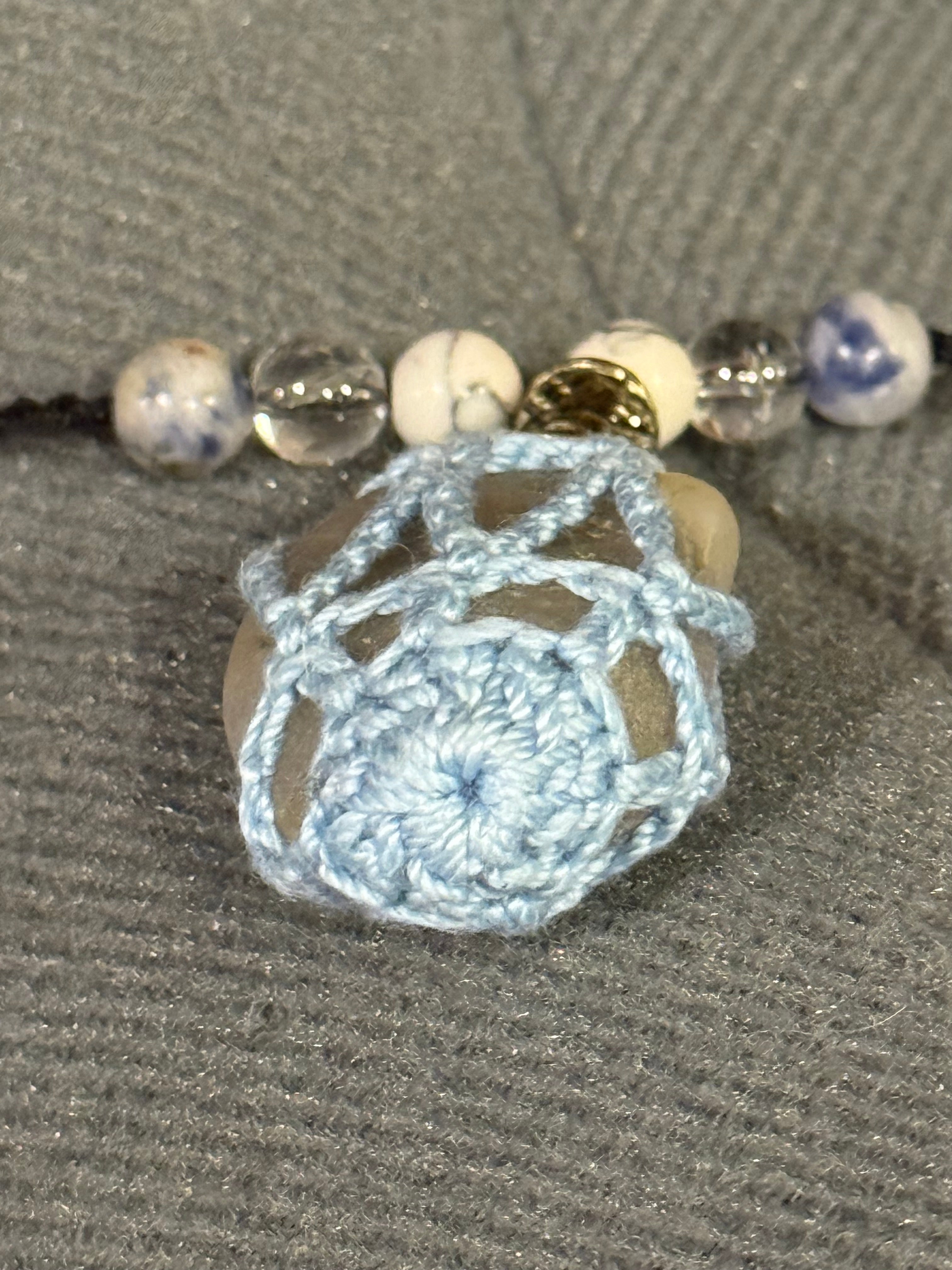 Light blue grounding stone necklace