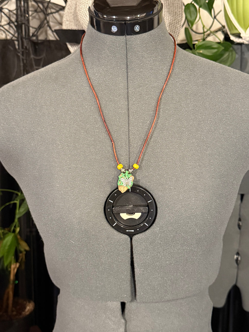 grounding stone butterfly necklace