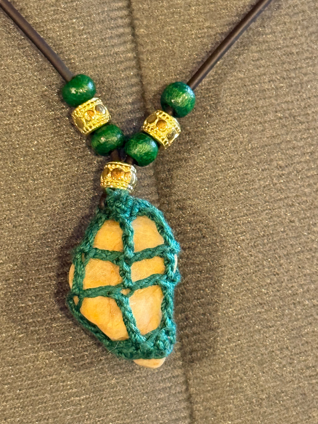 natural grounding stone necklace