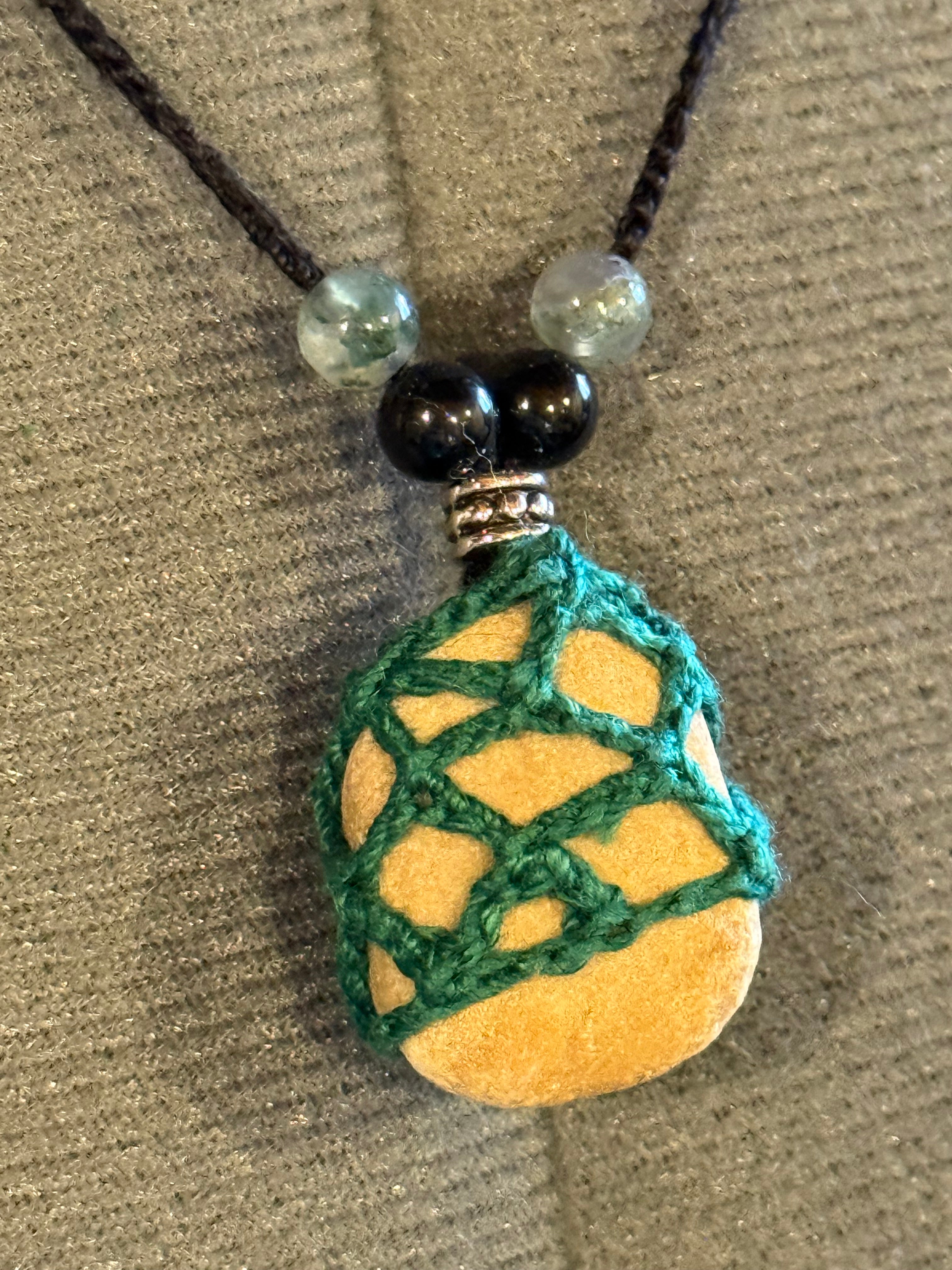 grounding stone turtle necklace