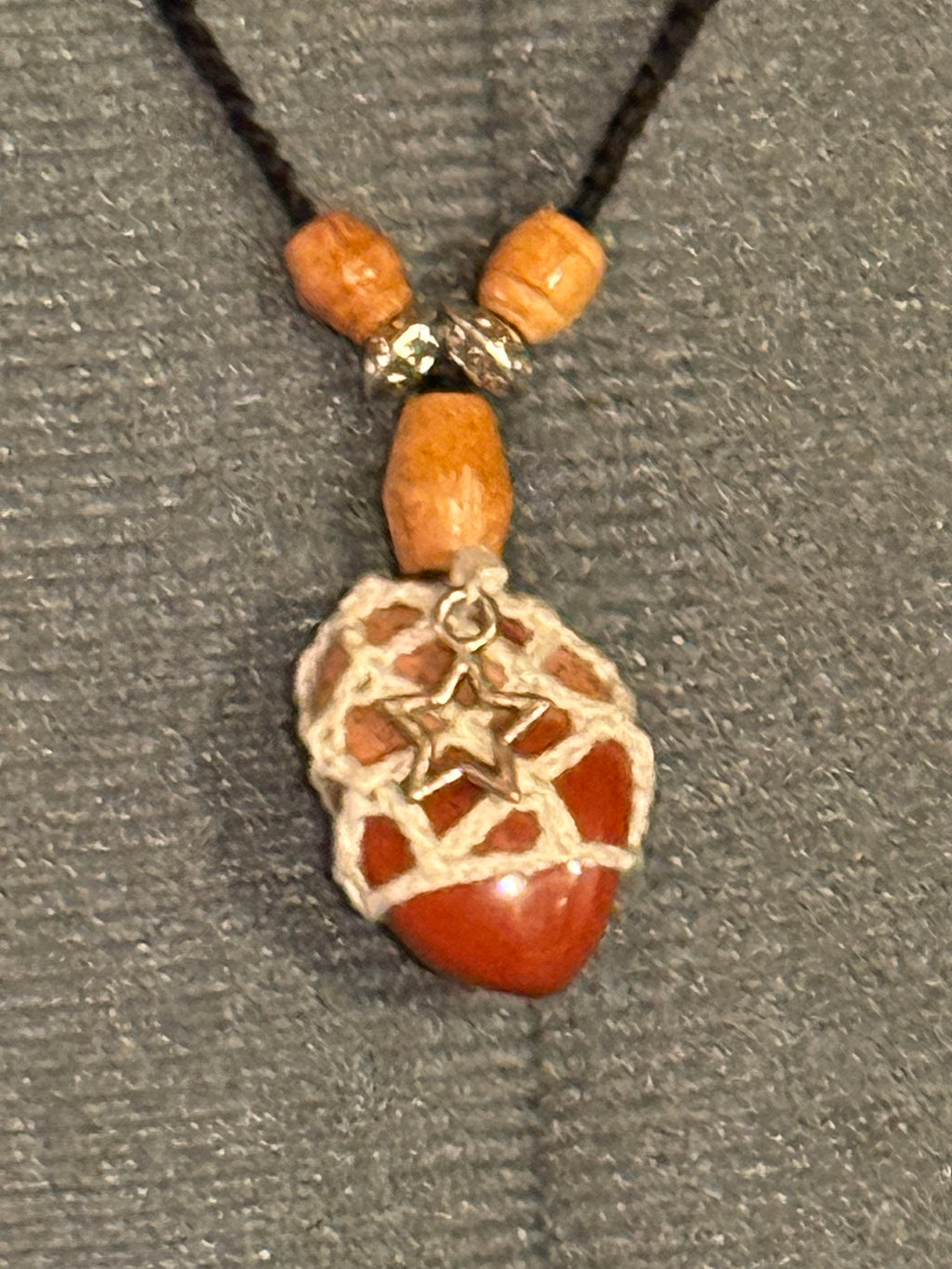 red jasper star necklace