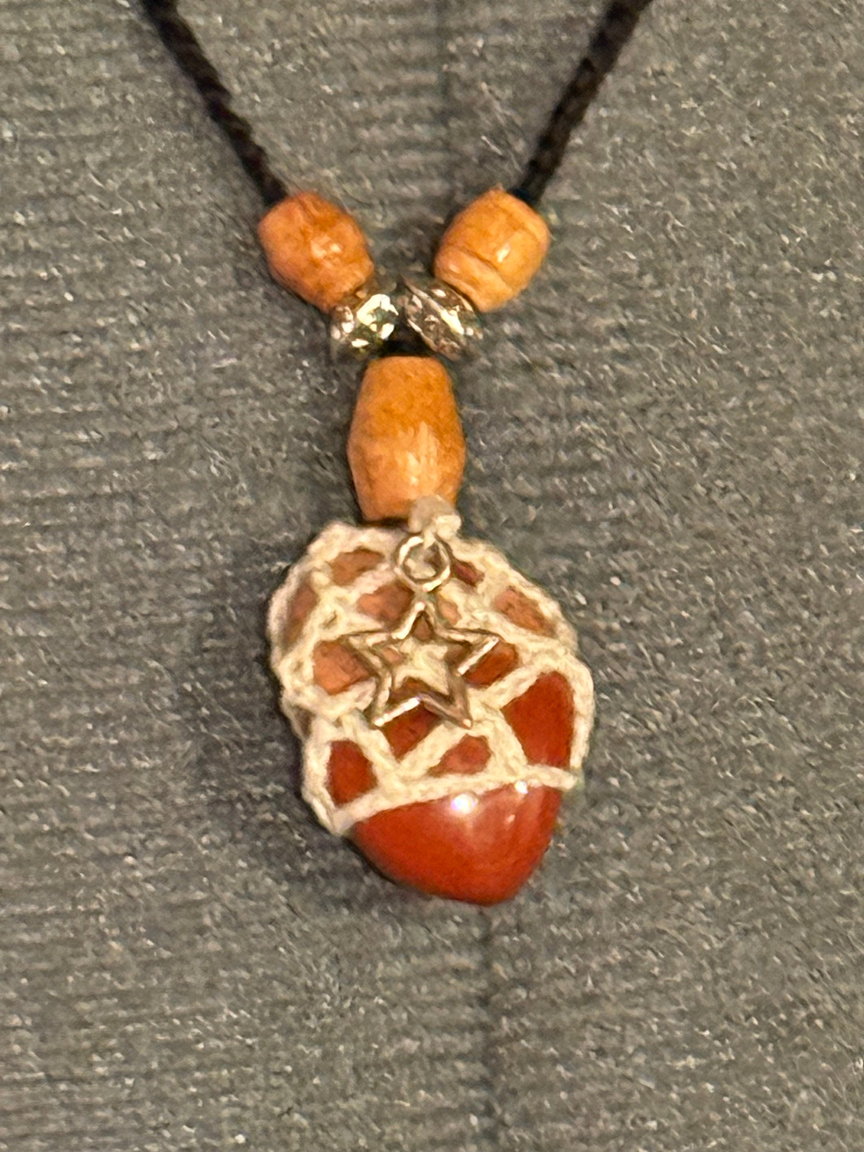 red jasper star necklace