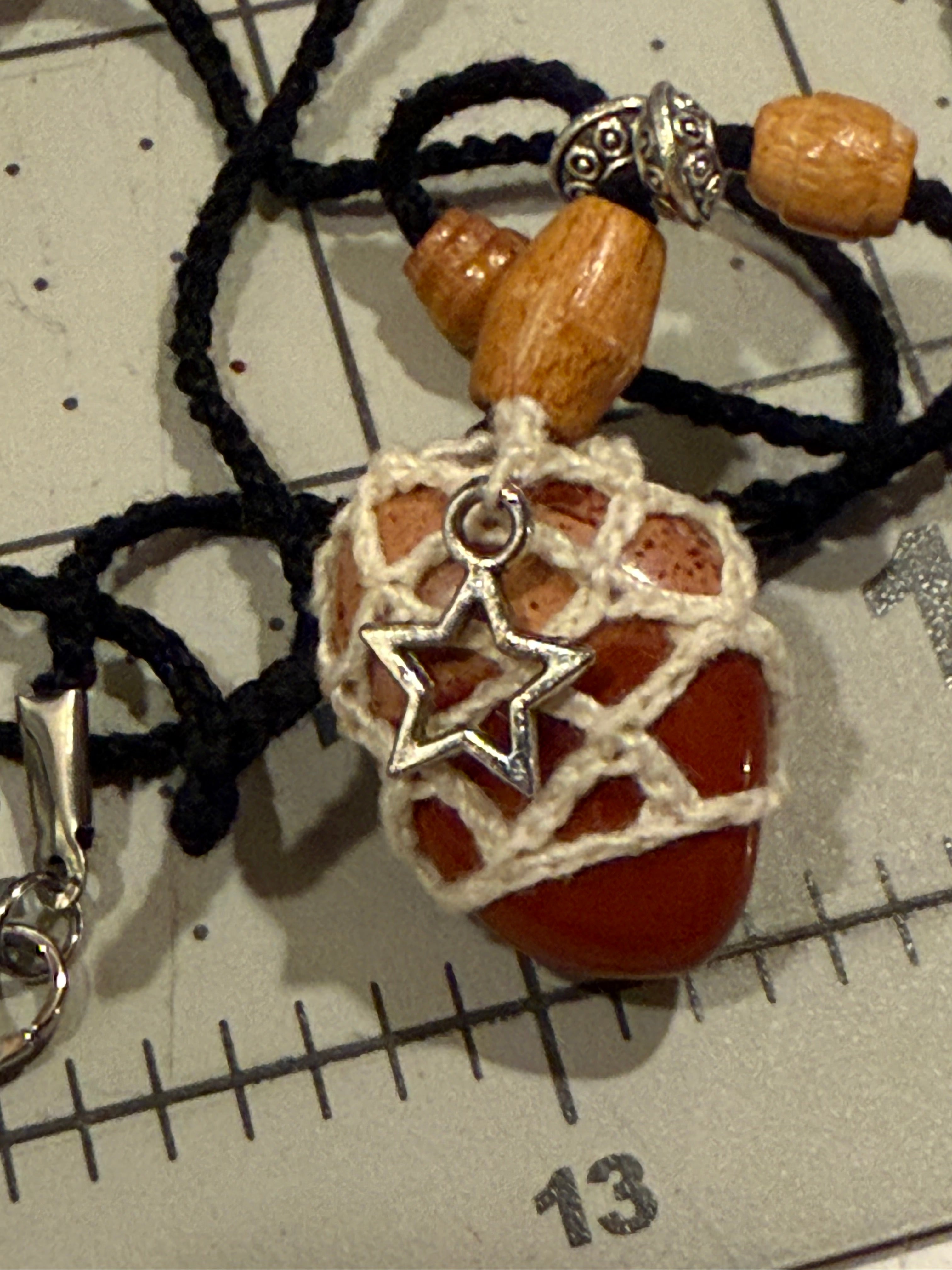 red jasper star necklace