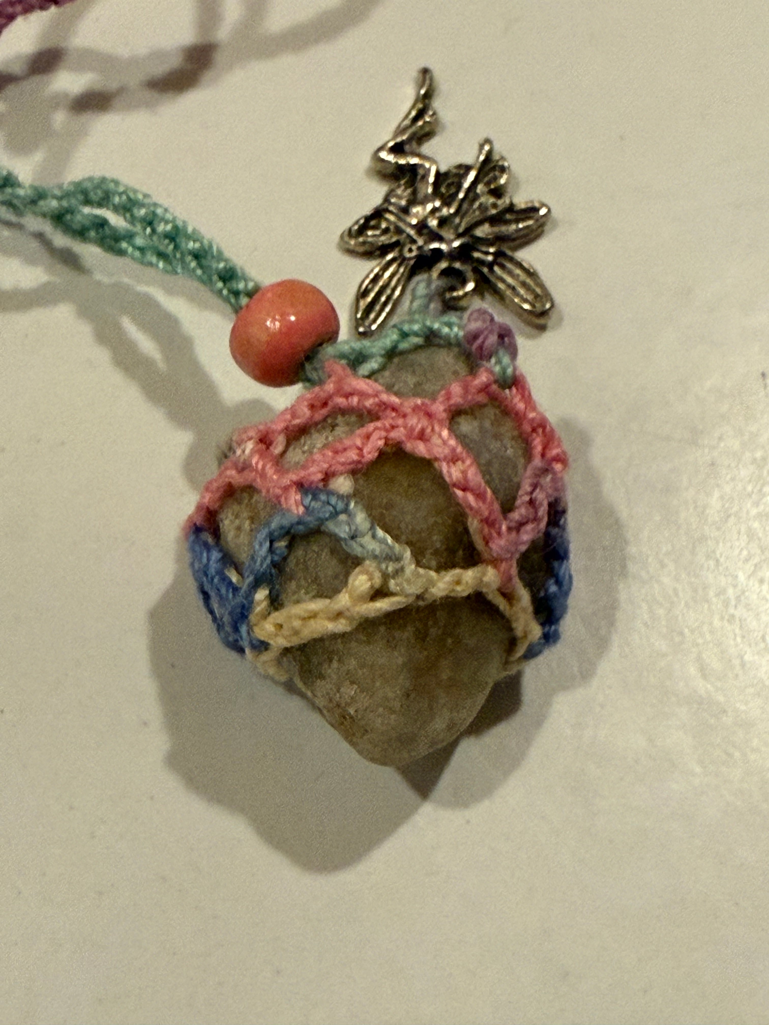 Fairy charm stone necklace