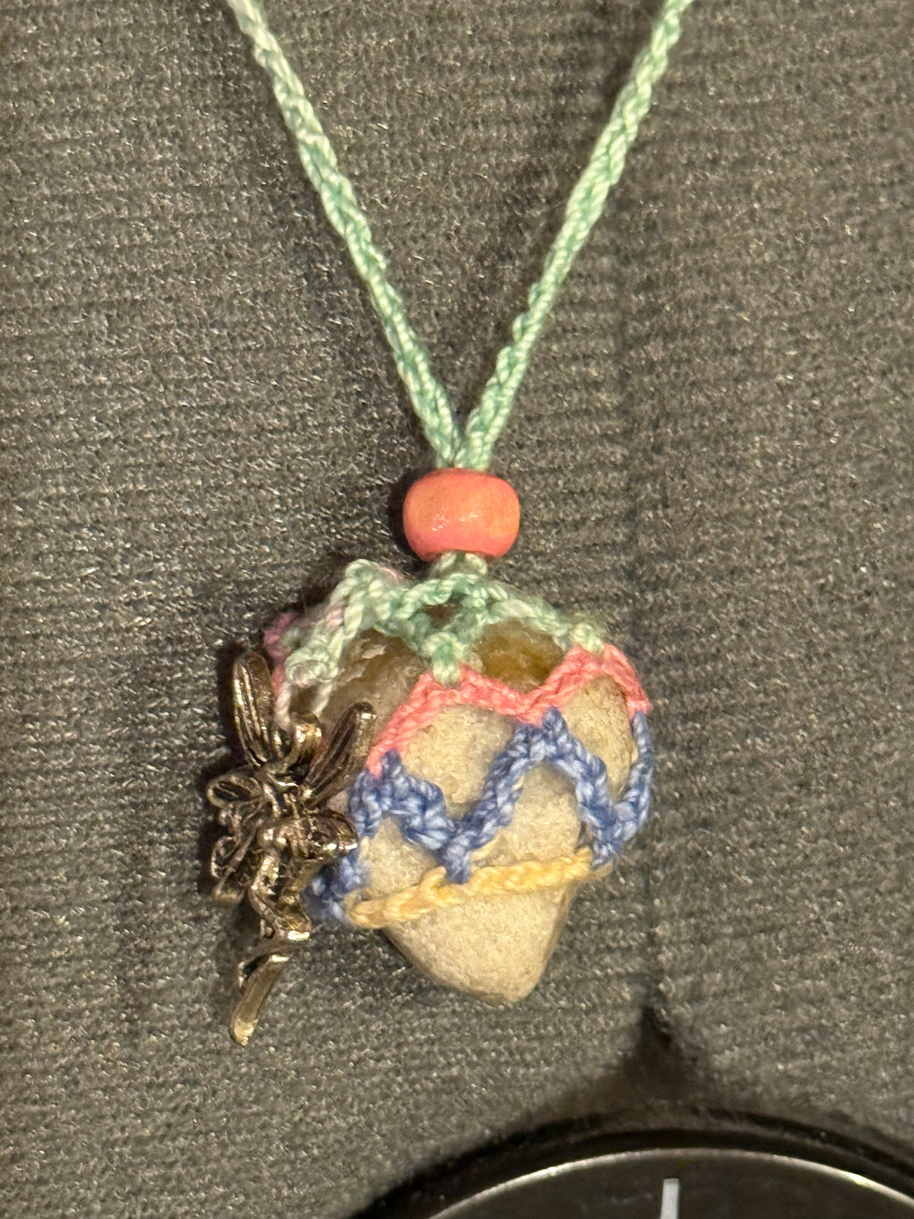 Fairy charm stone necklace