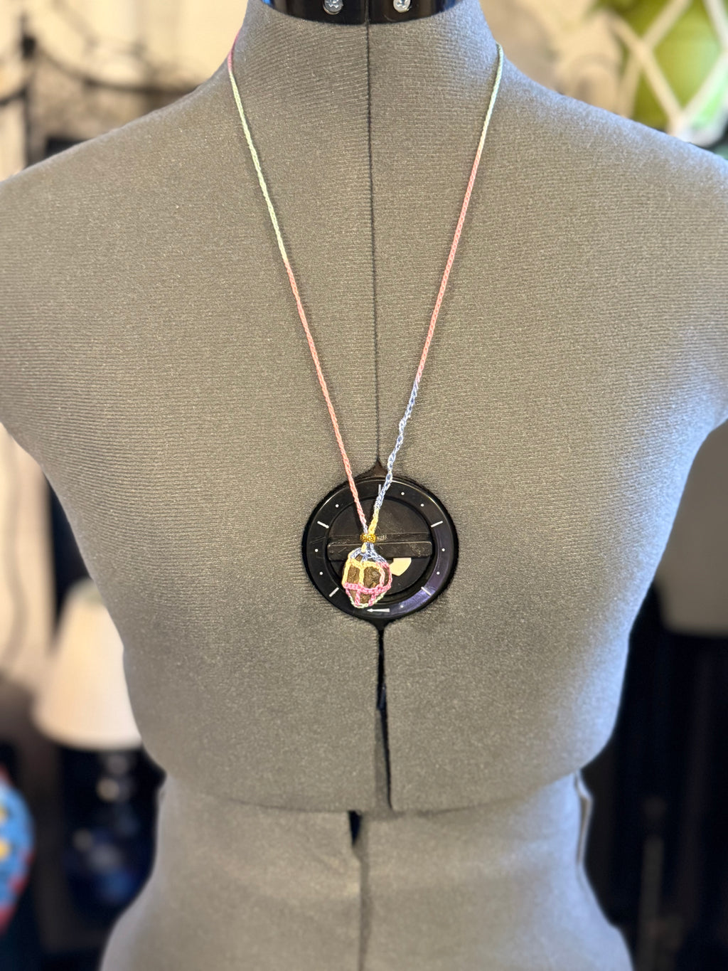 pastel grounding stone necklace