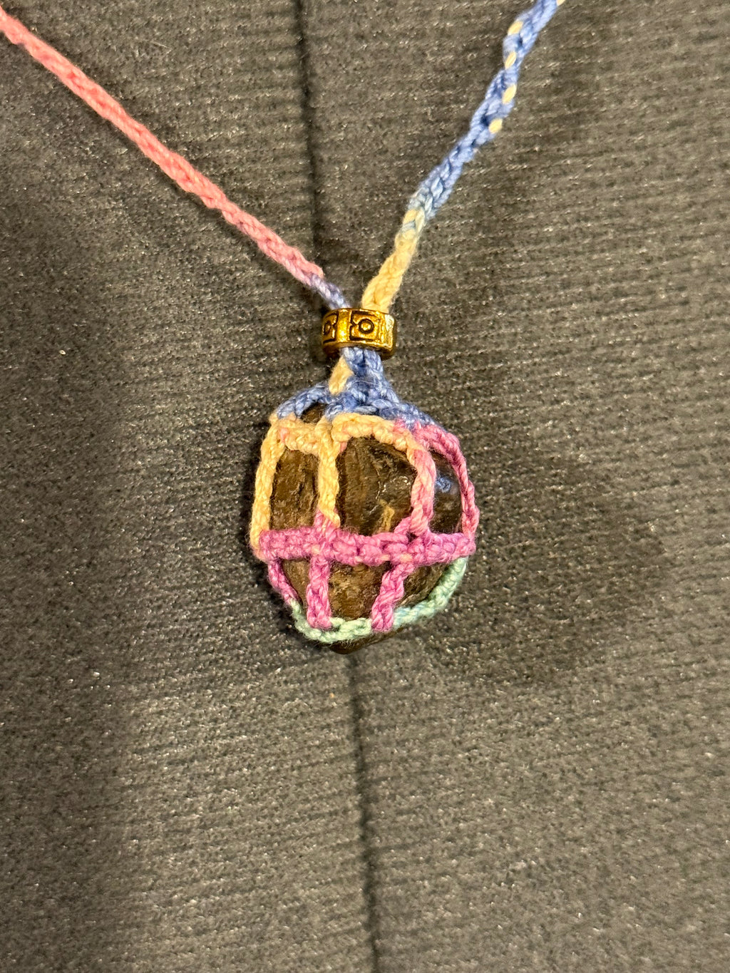 pastel grounding stone necklace