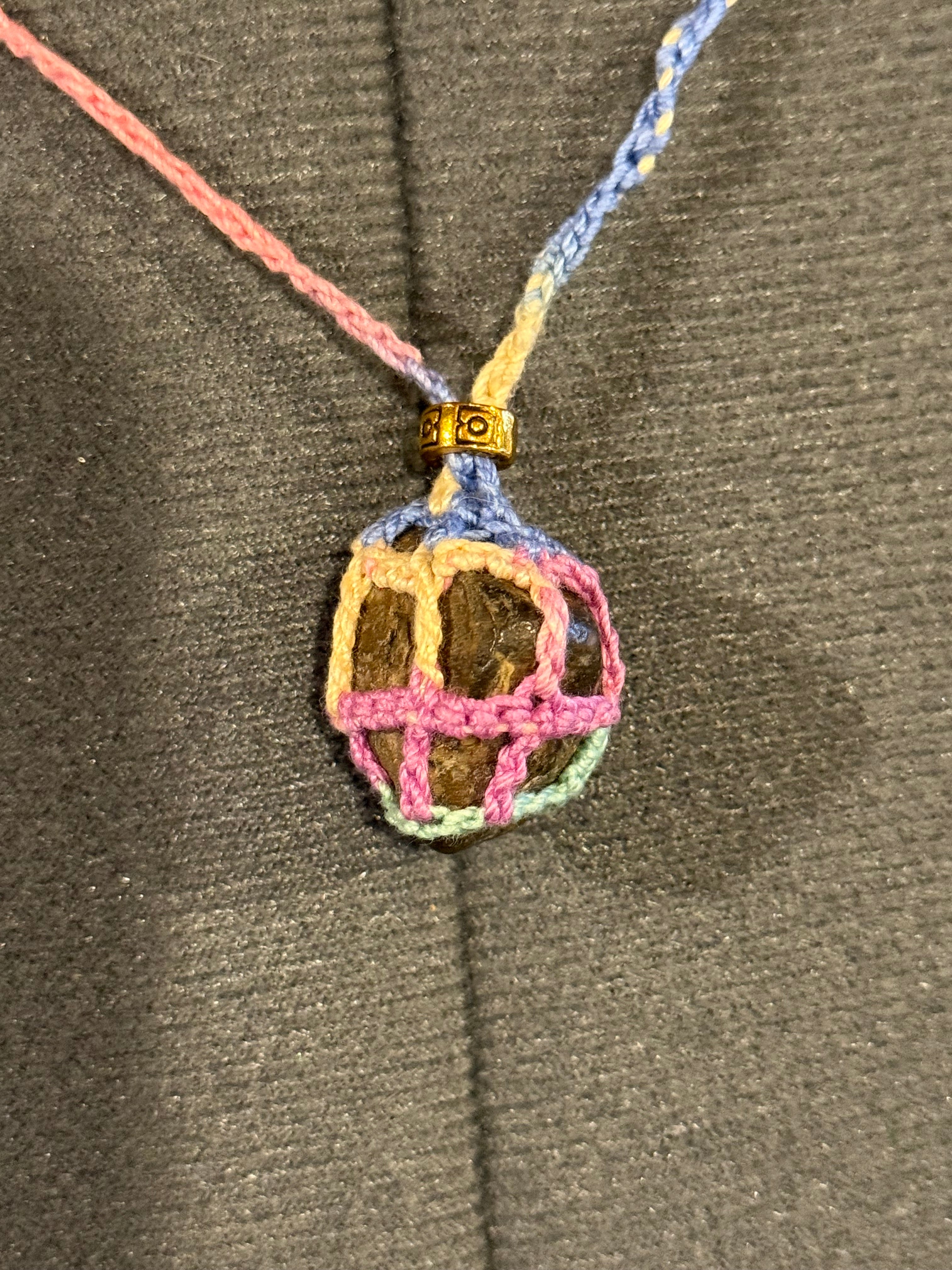 pastel grounding stone necklace