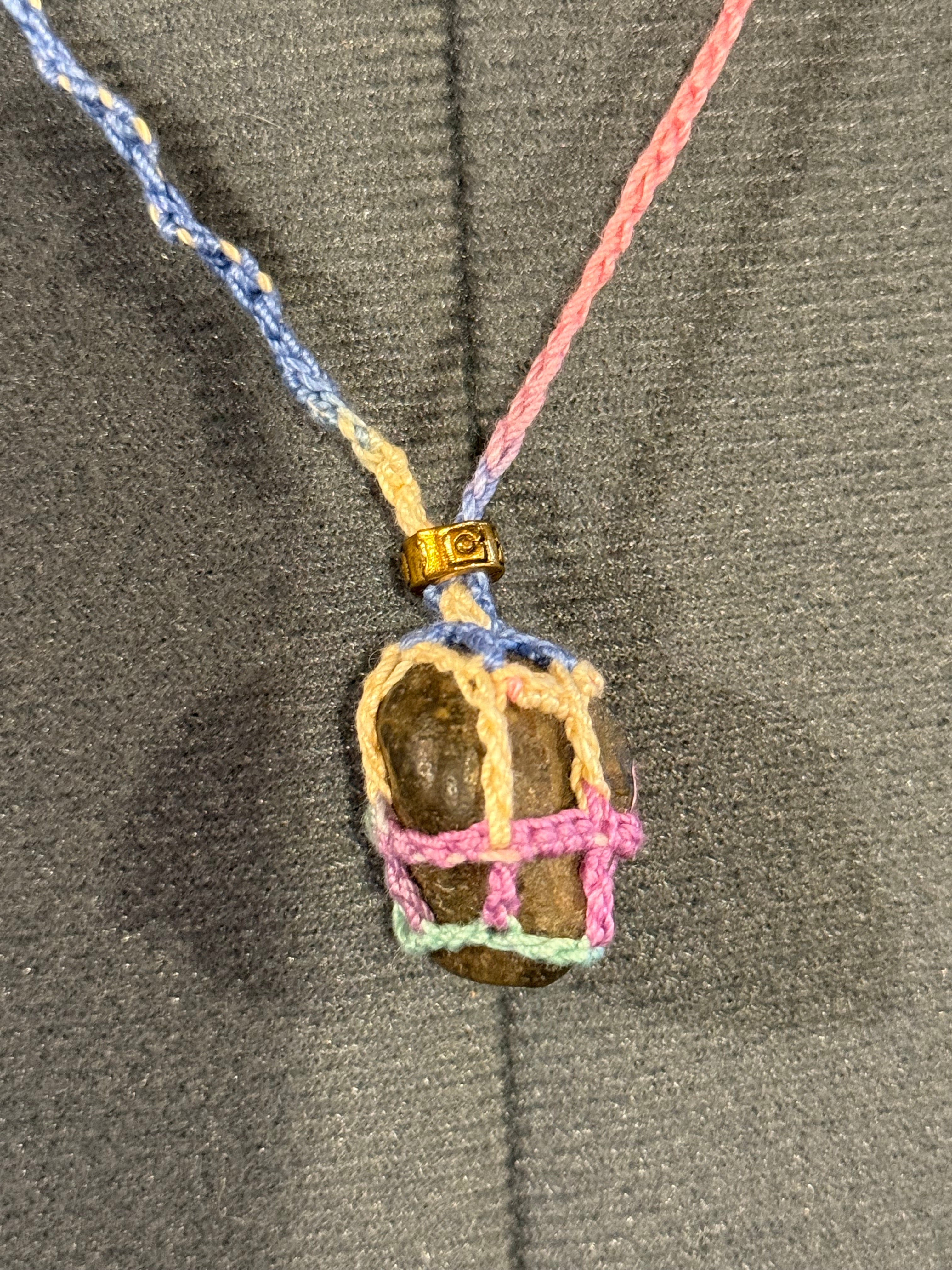 pastel grounding stone necklace