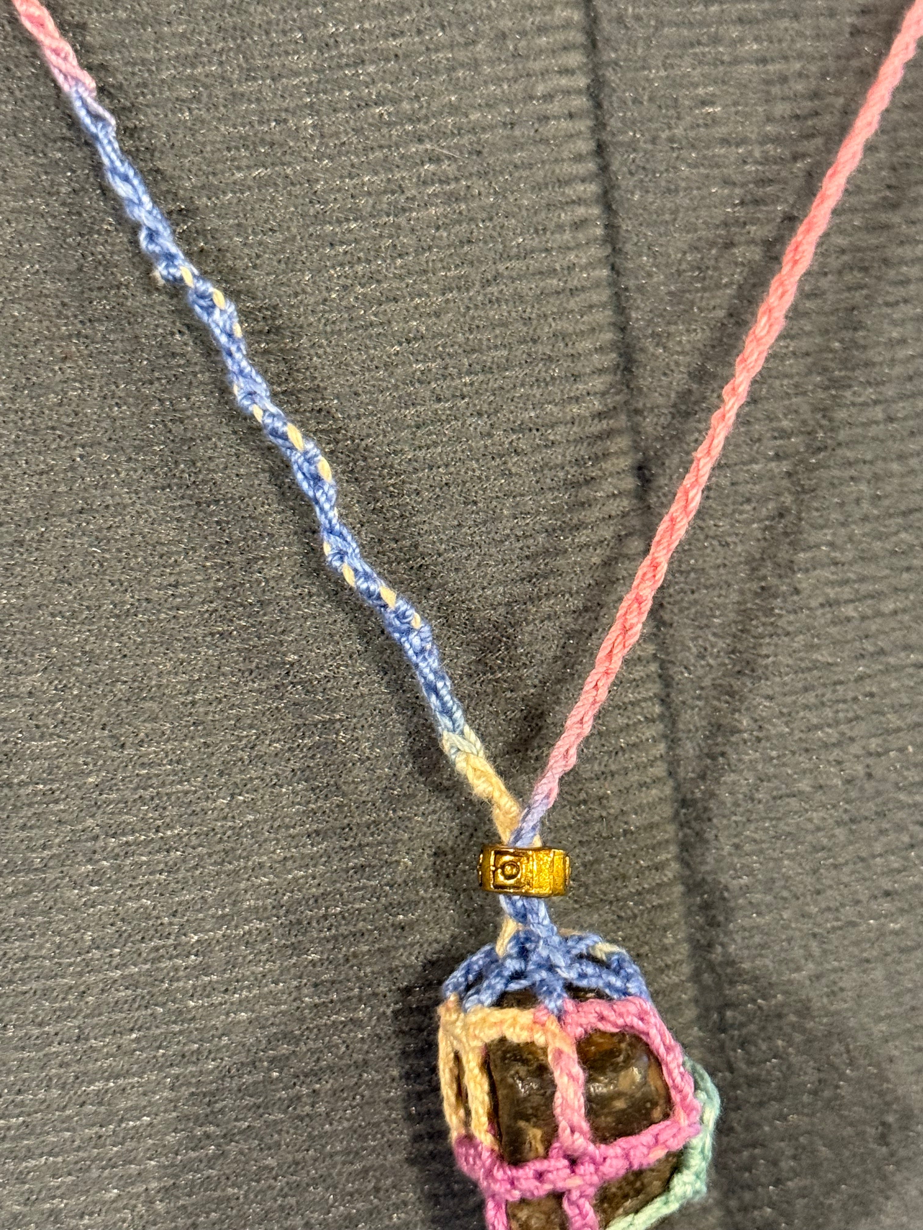 pastel grounding stone necklace