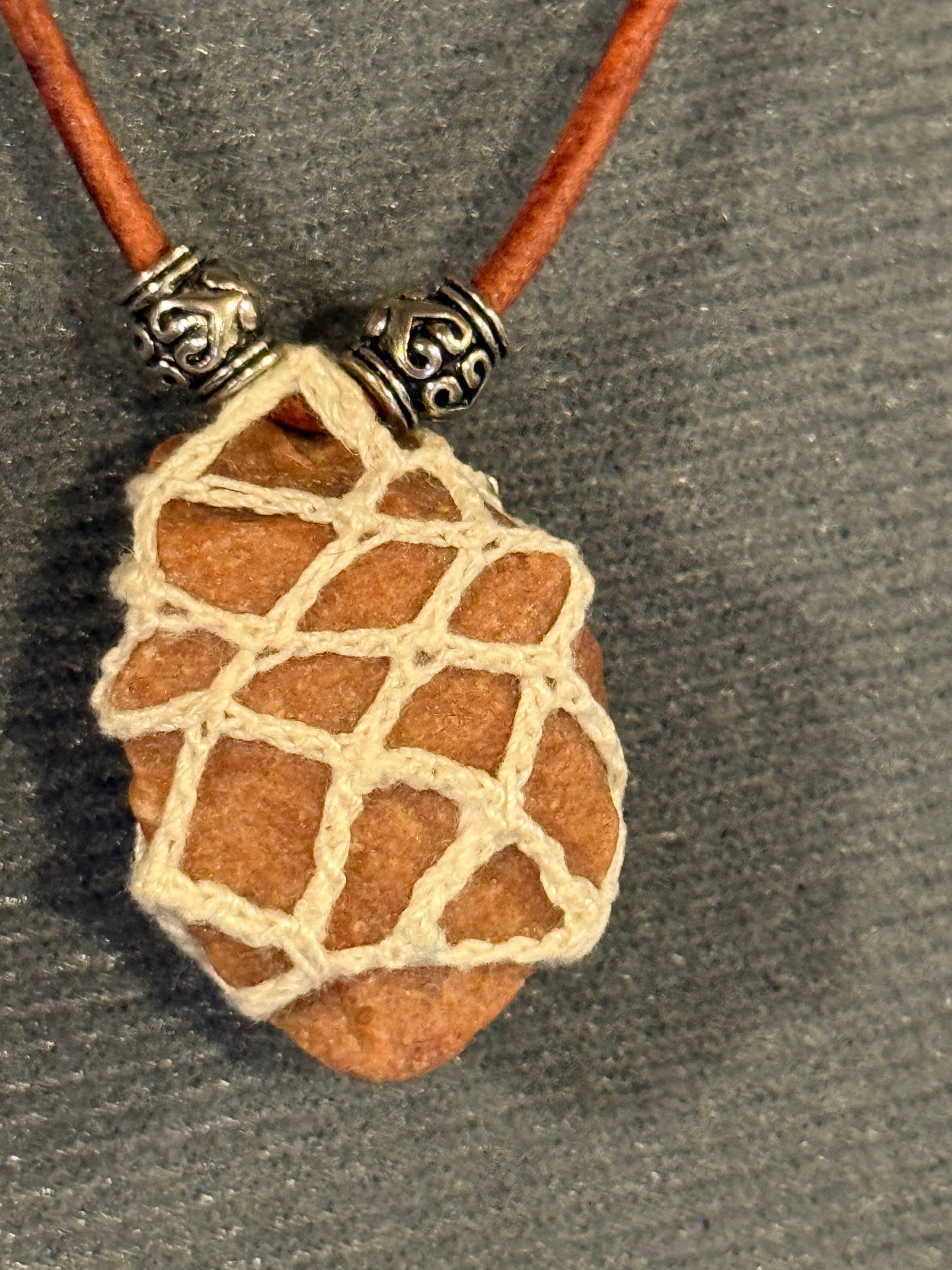 Owl grounding stone necklace