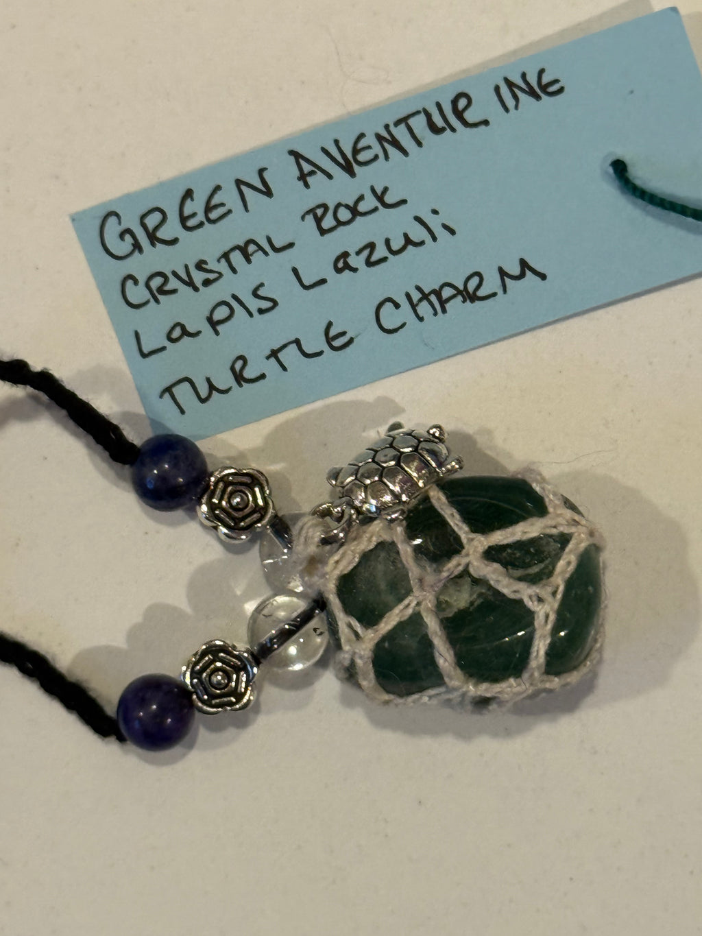 green aventurine turtle necklace