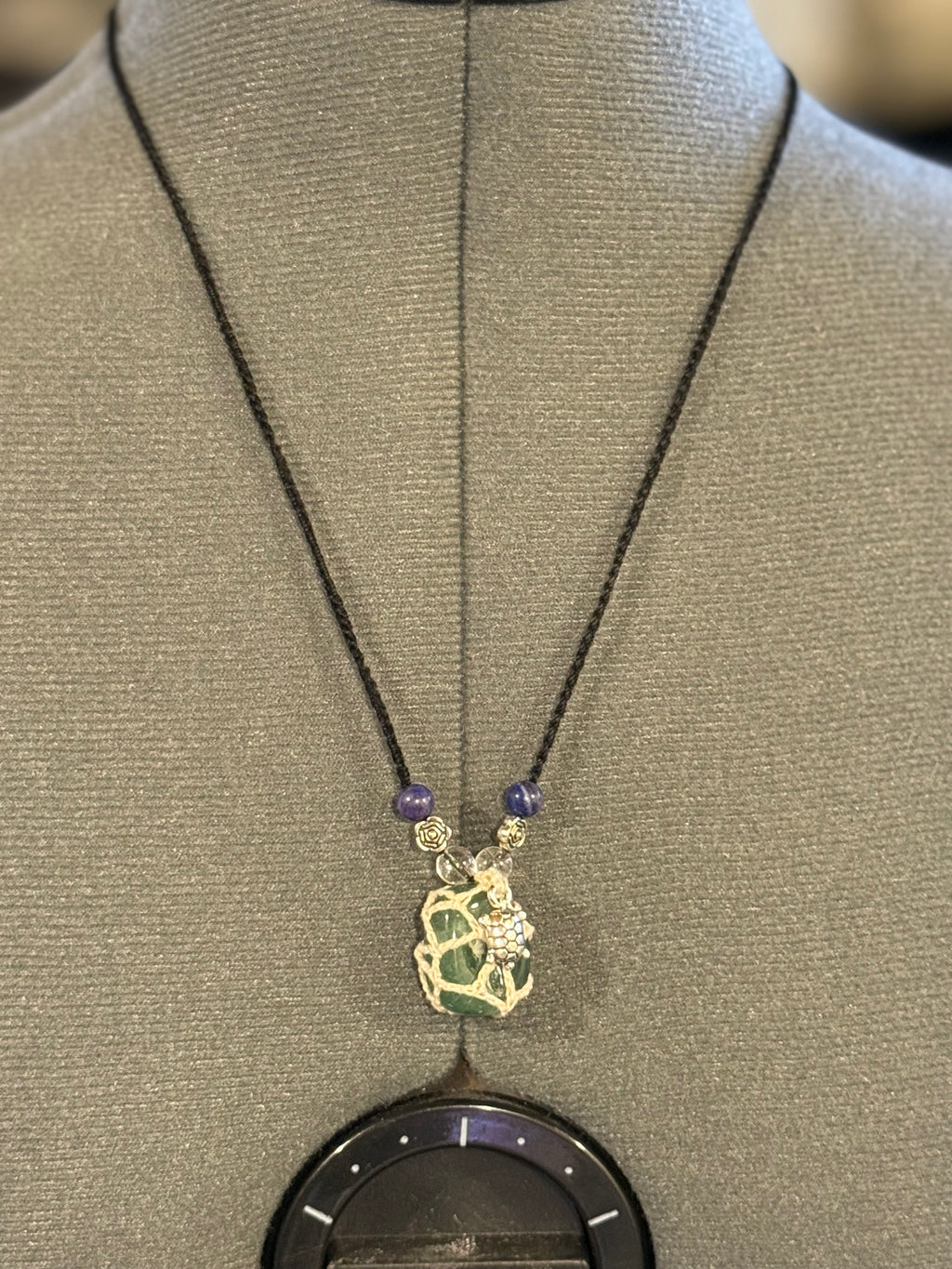 green aventurine turtle necklace