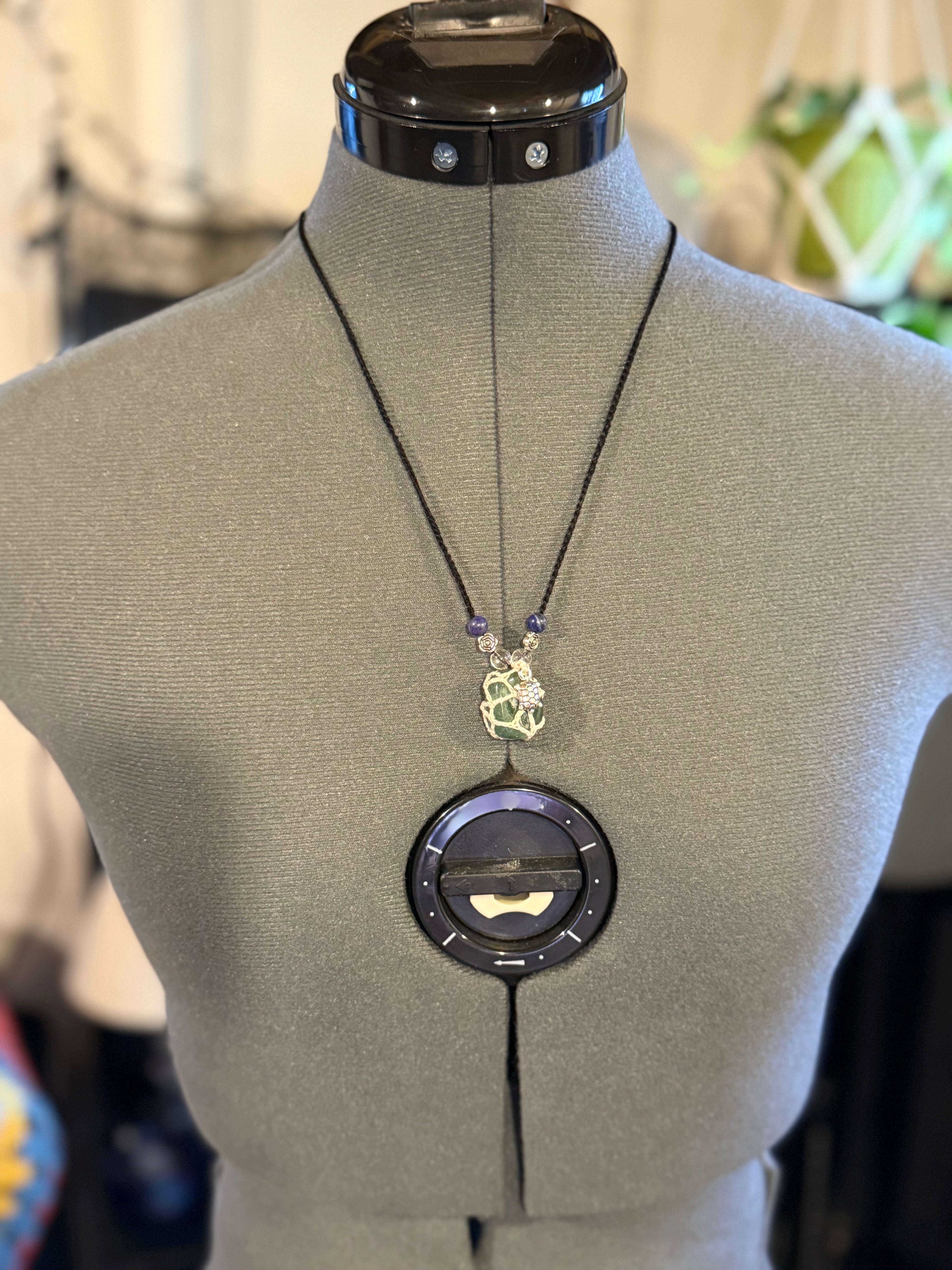 green aventurine turtle necklace