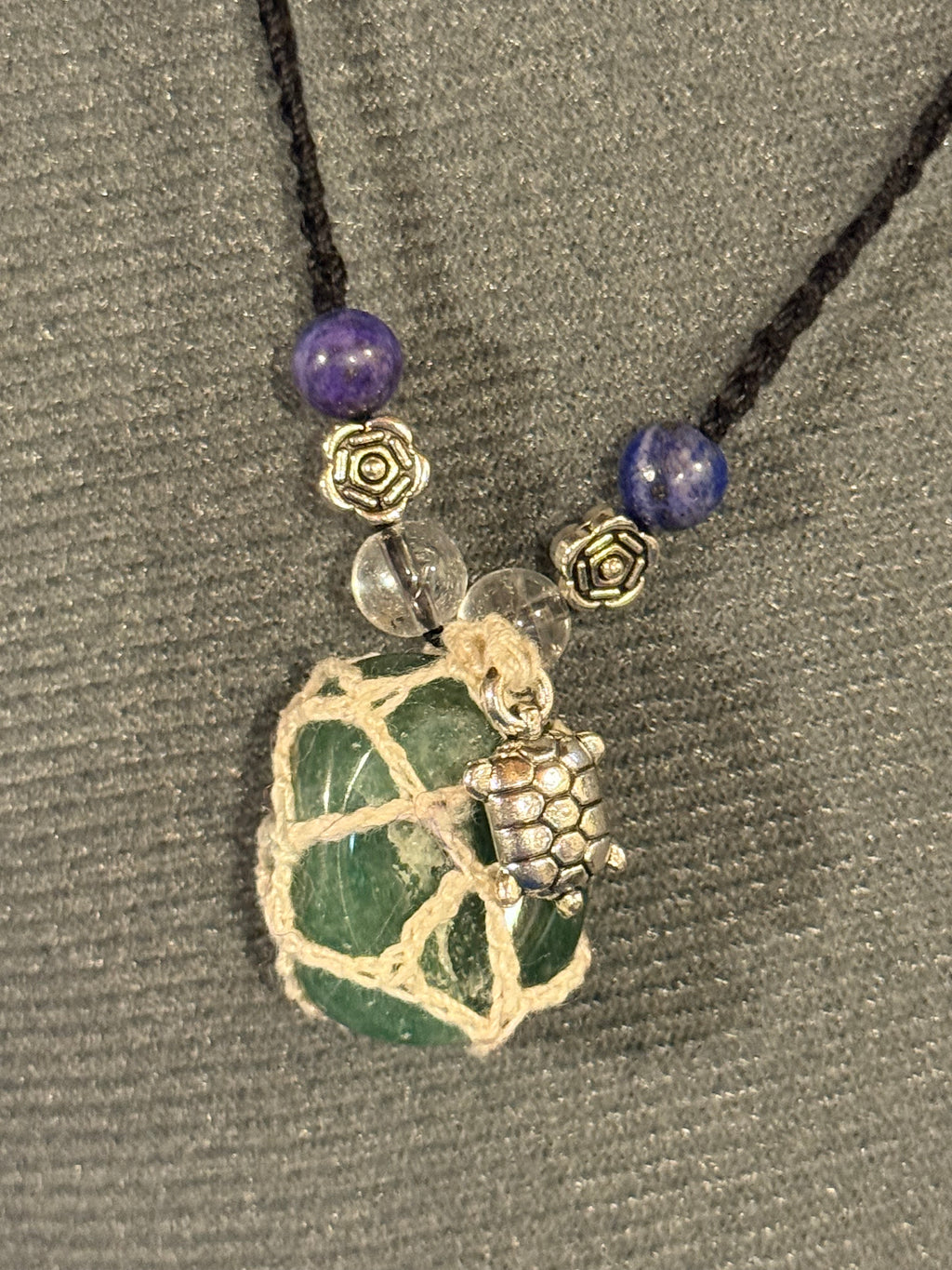 green aventurine turtle necklace