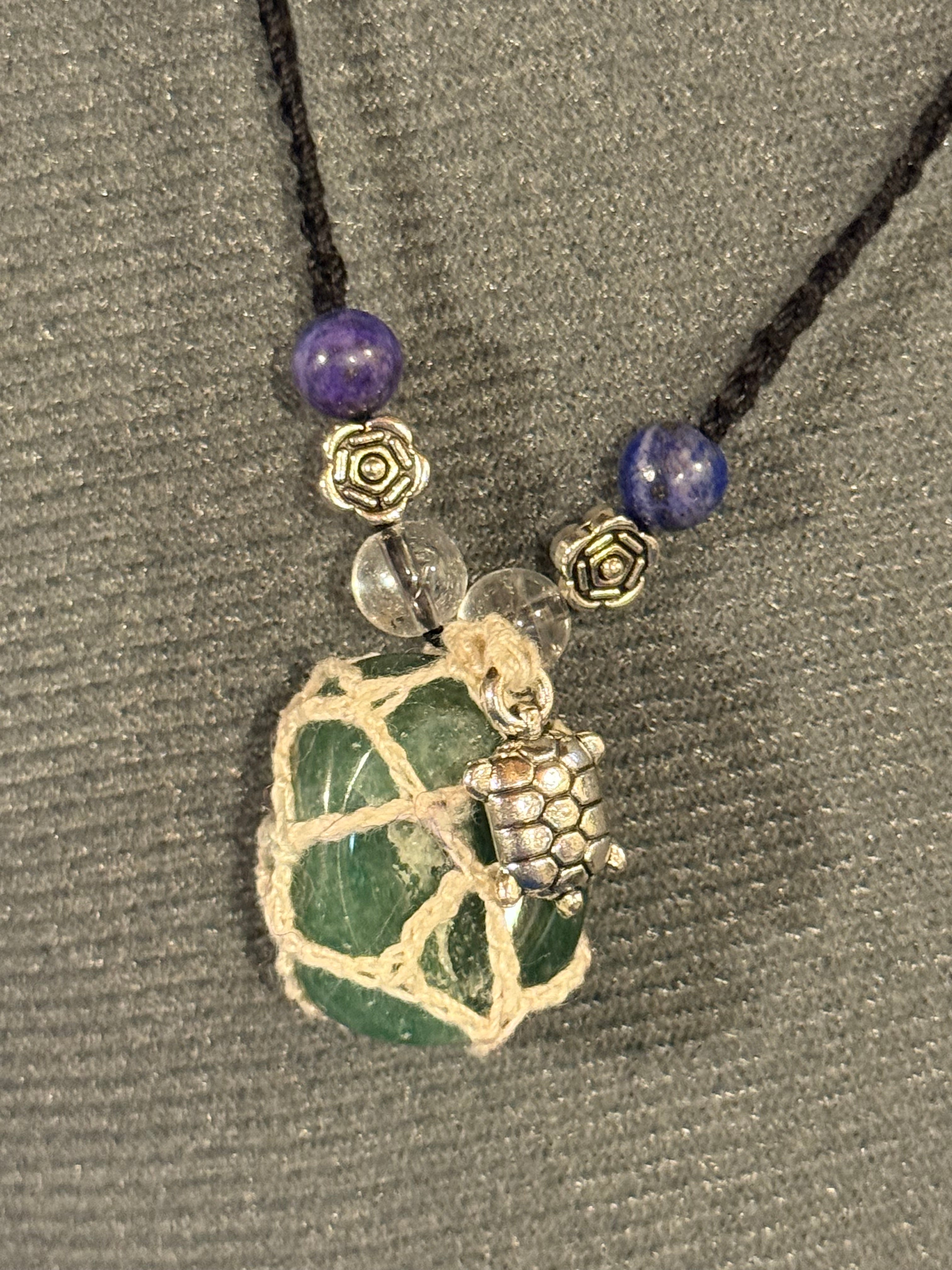 green aventurine turtle necklace