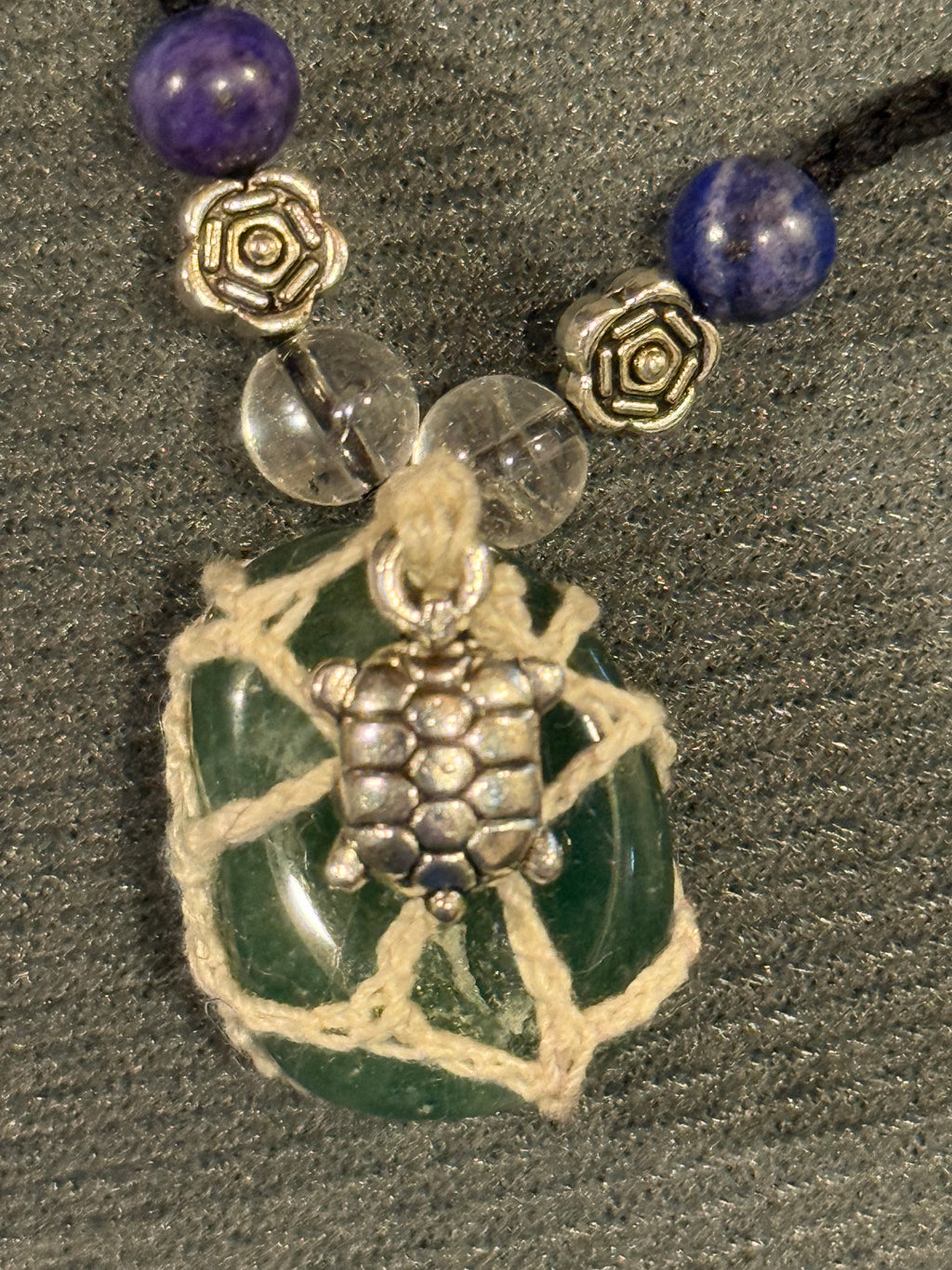 green aventurine turtle necklace