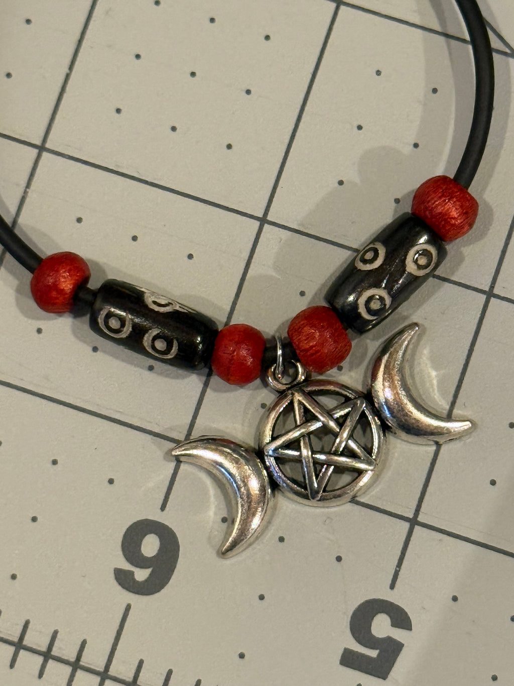 triple moon pendant necklace