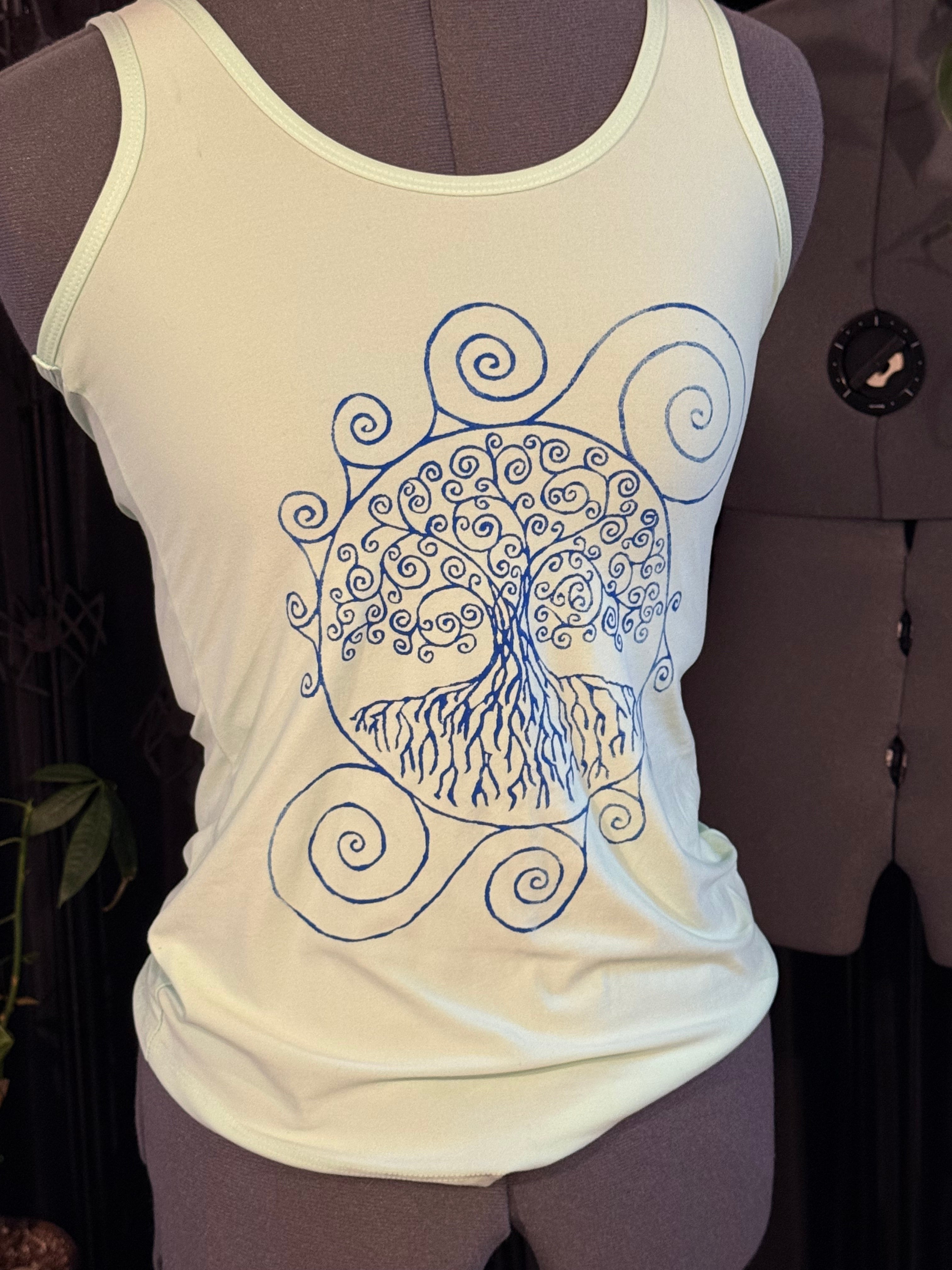 mint green world's tree tank