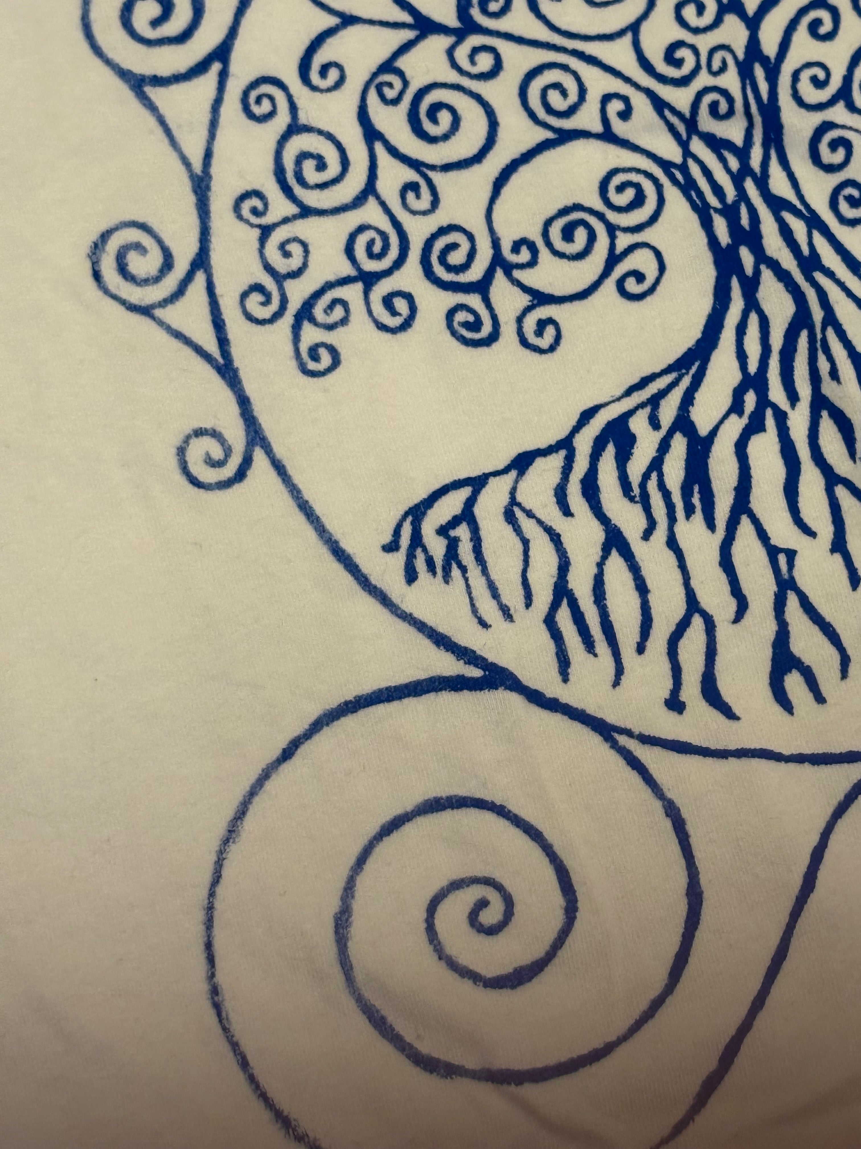 white tank with blue tree of life