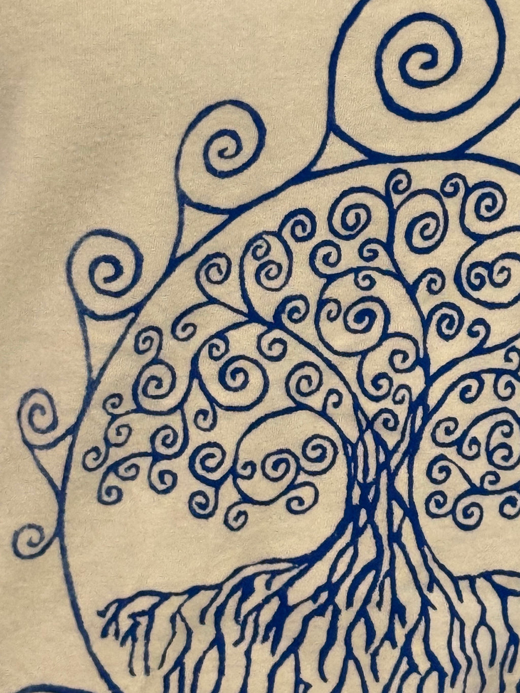 white tank with blue tree of life