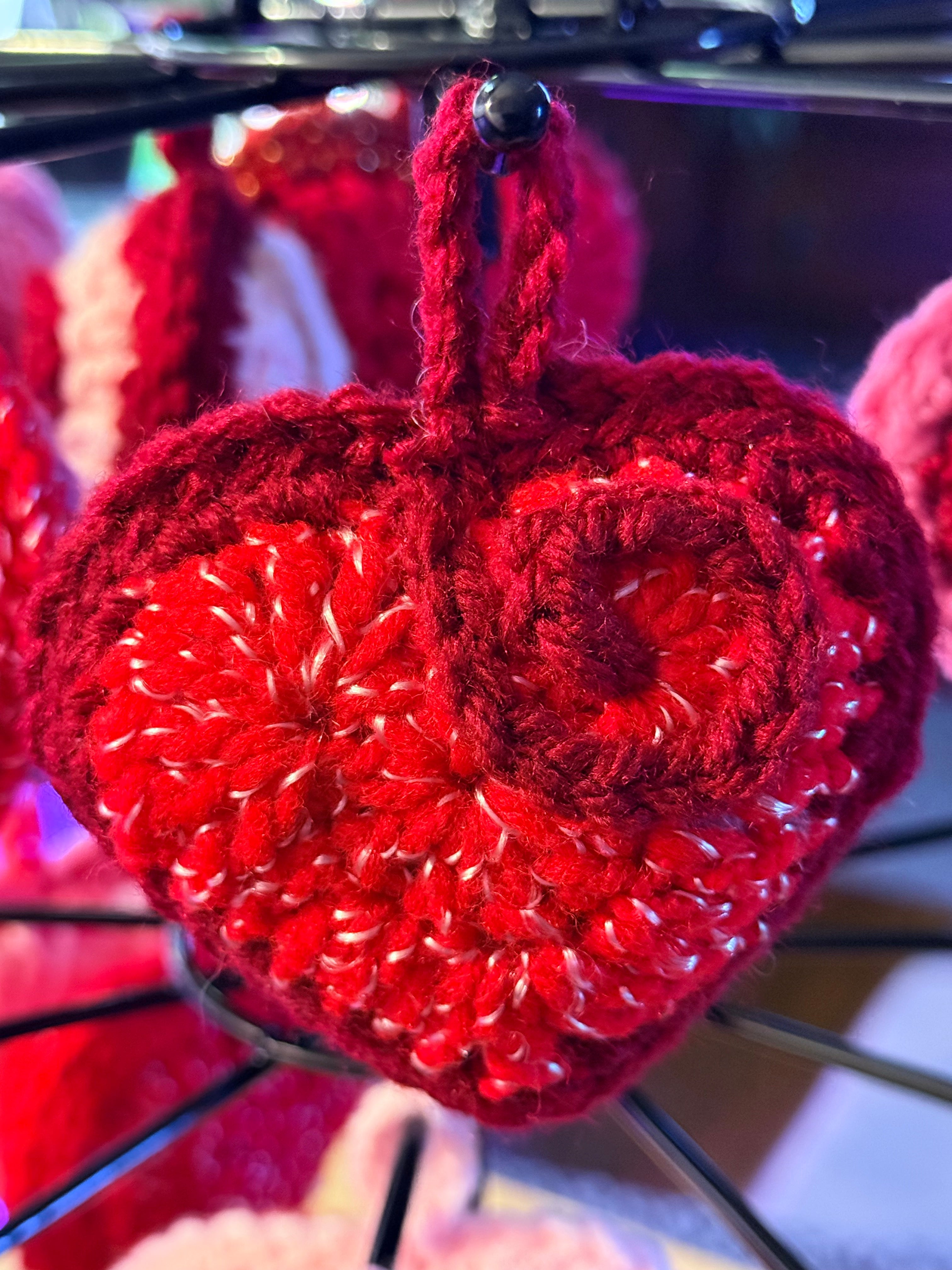 decorative crocheted hearts