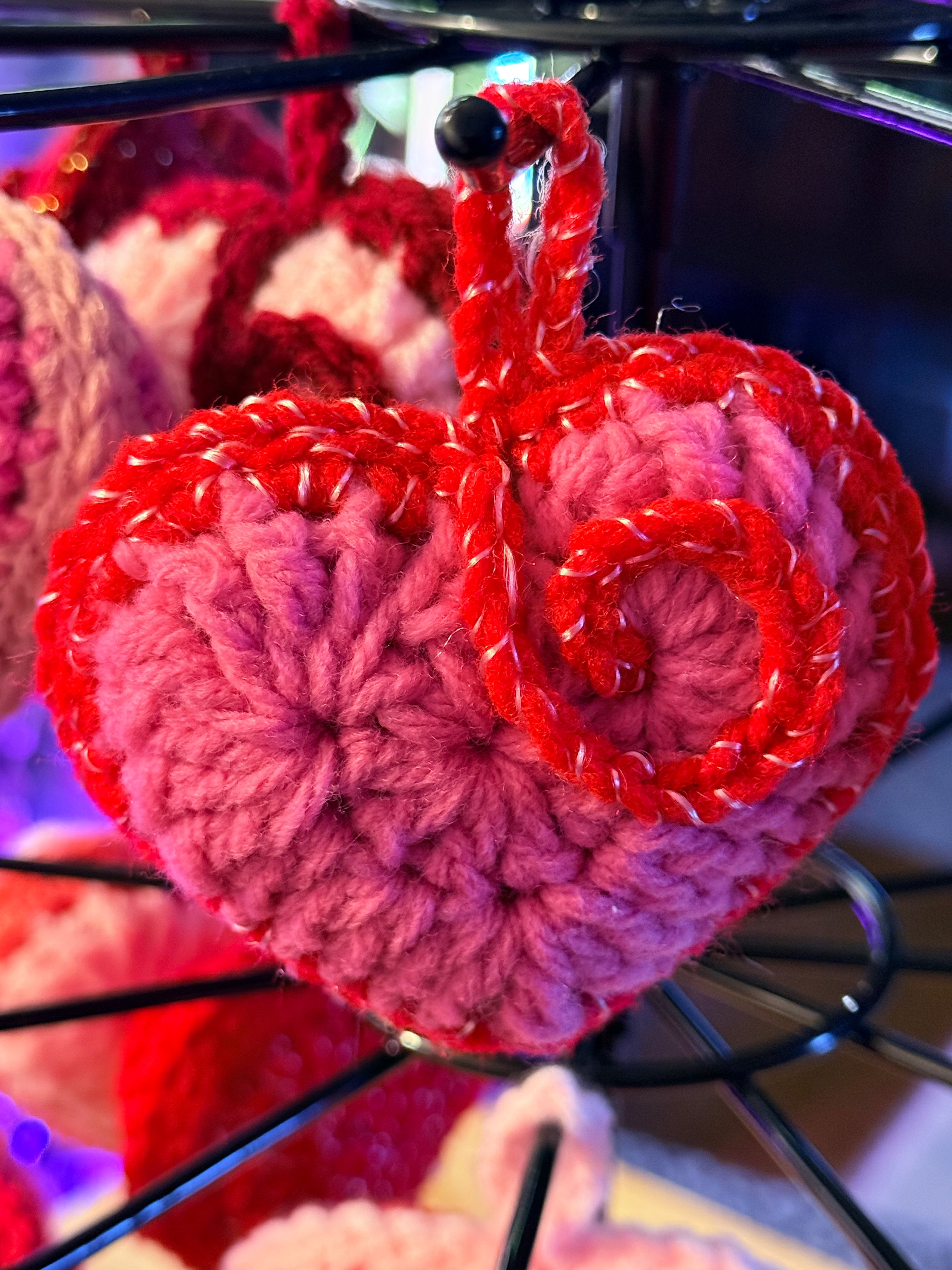 decorative crocheted hearts