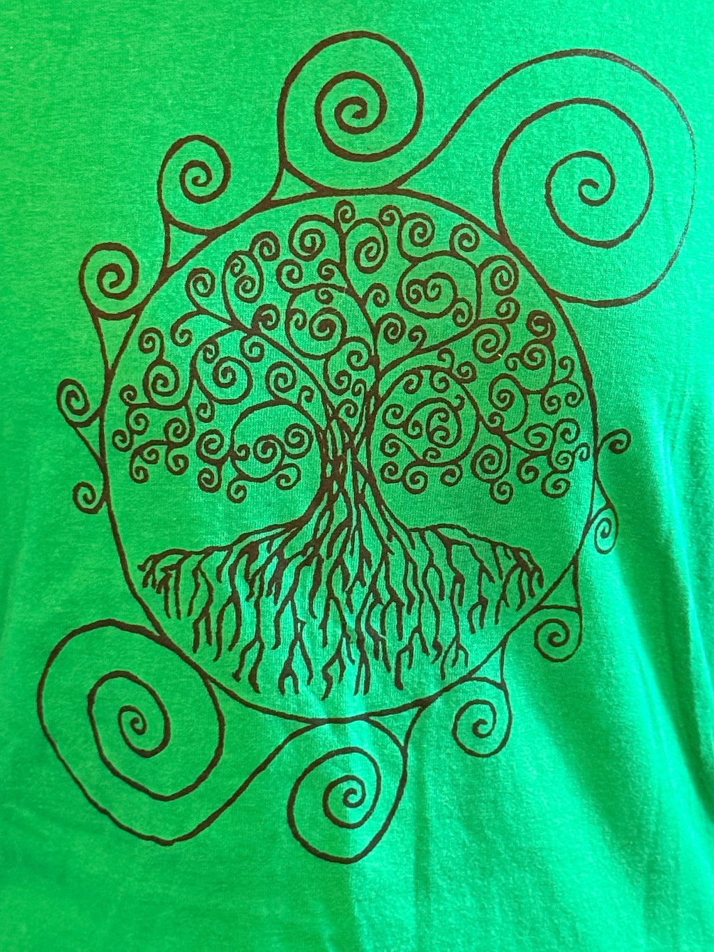 long sleeve kids shirt with worlds tree design