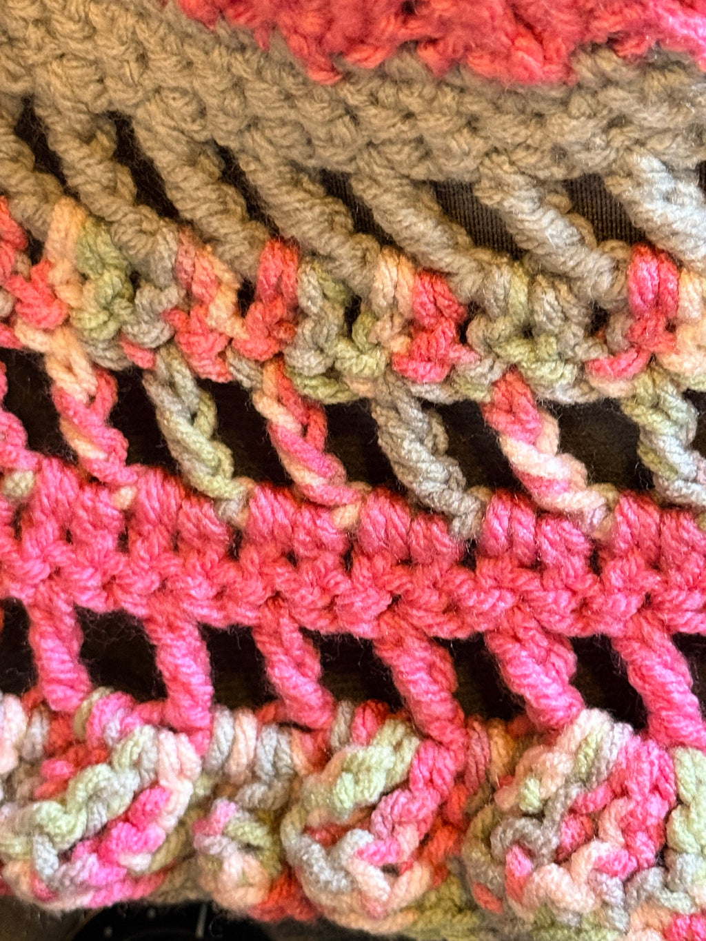 pink & gray halter top with beads