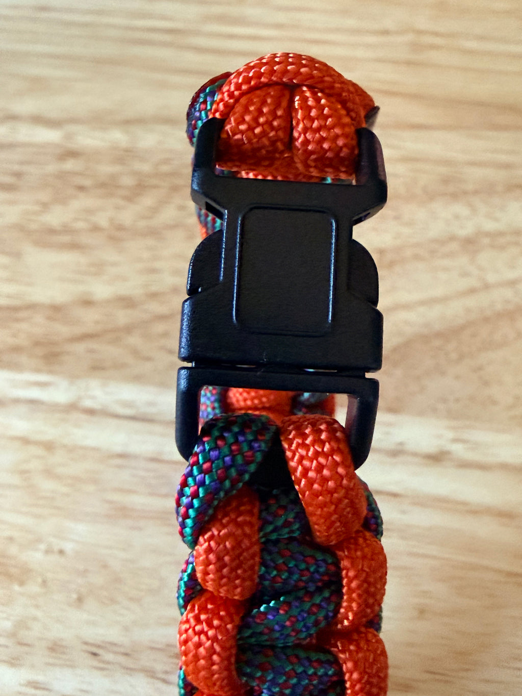 orange & blue/multi color paracord bracelet