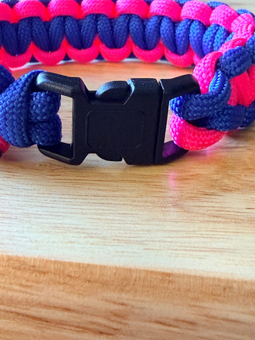 Hot pink & royal blue paracord bracelet
