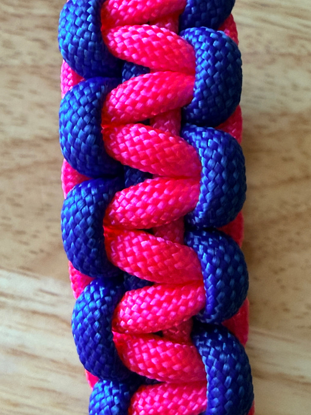 Hot pink & royal blue paracord bracelet