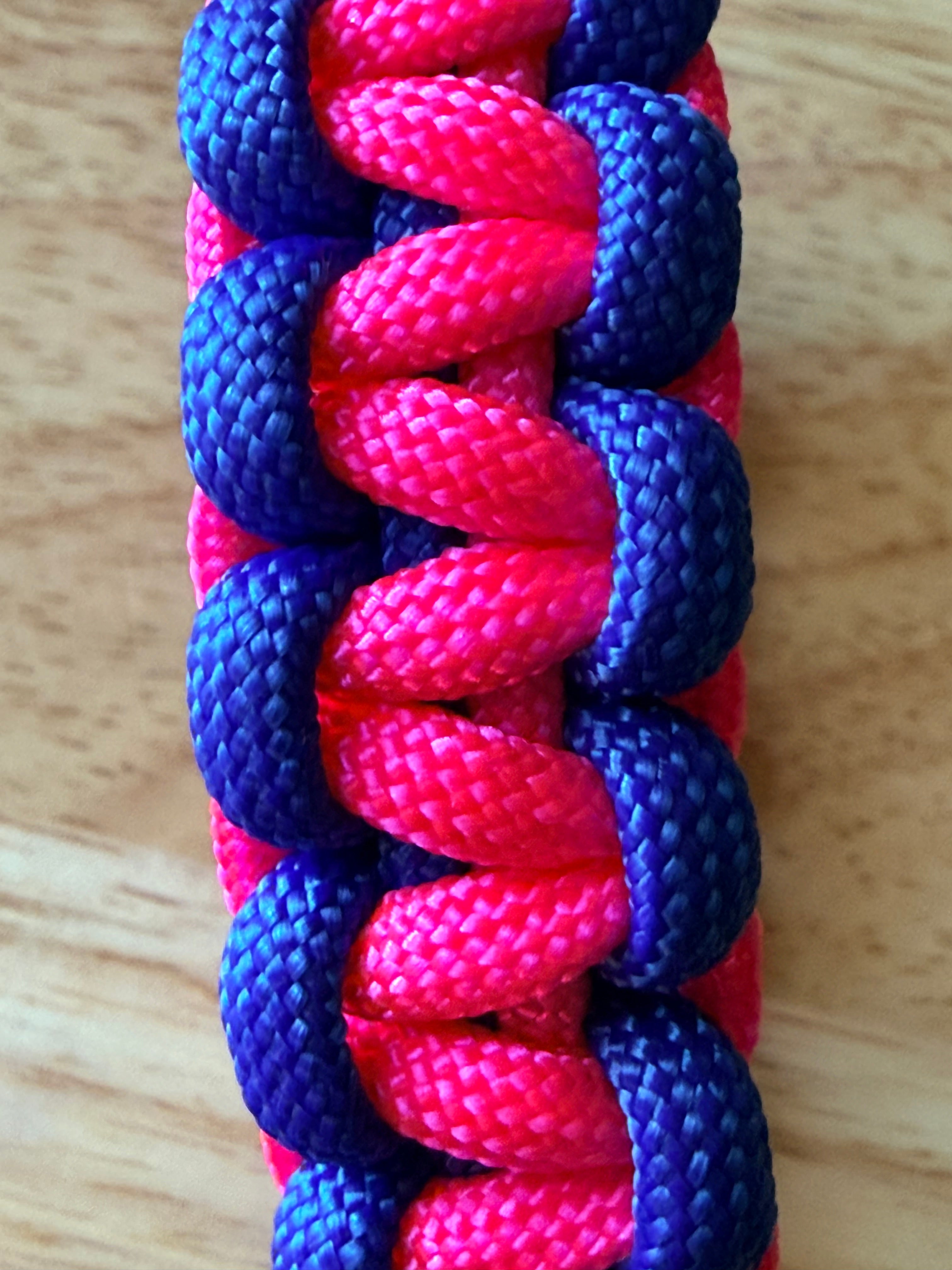 Hot pink & royal blue paracord bracelet