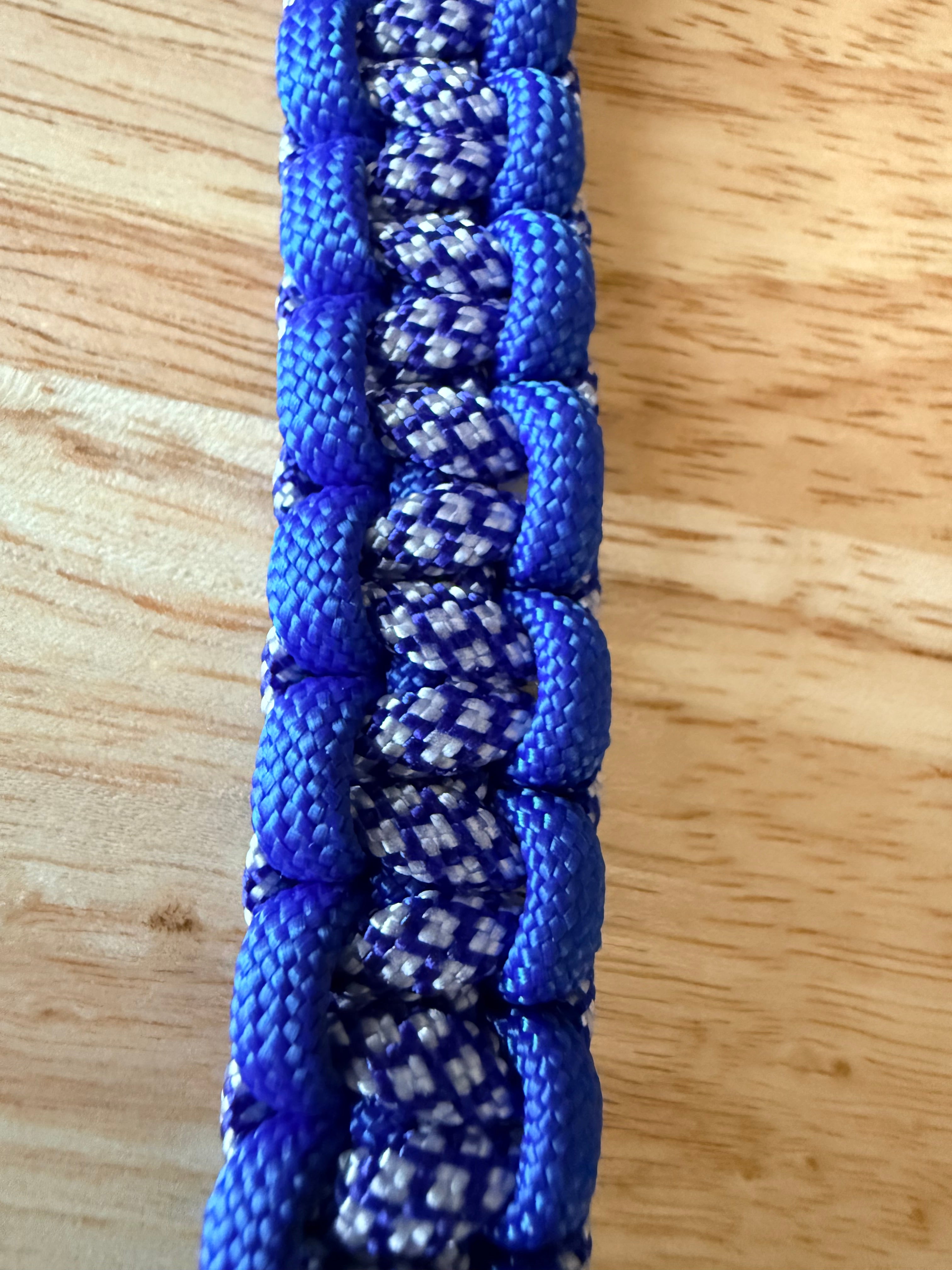 blue & white paracord bracelet