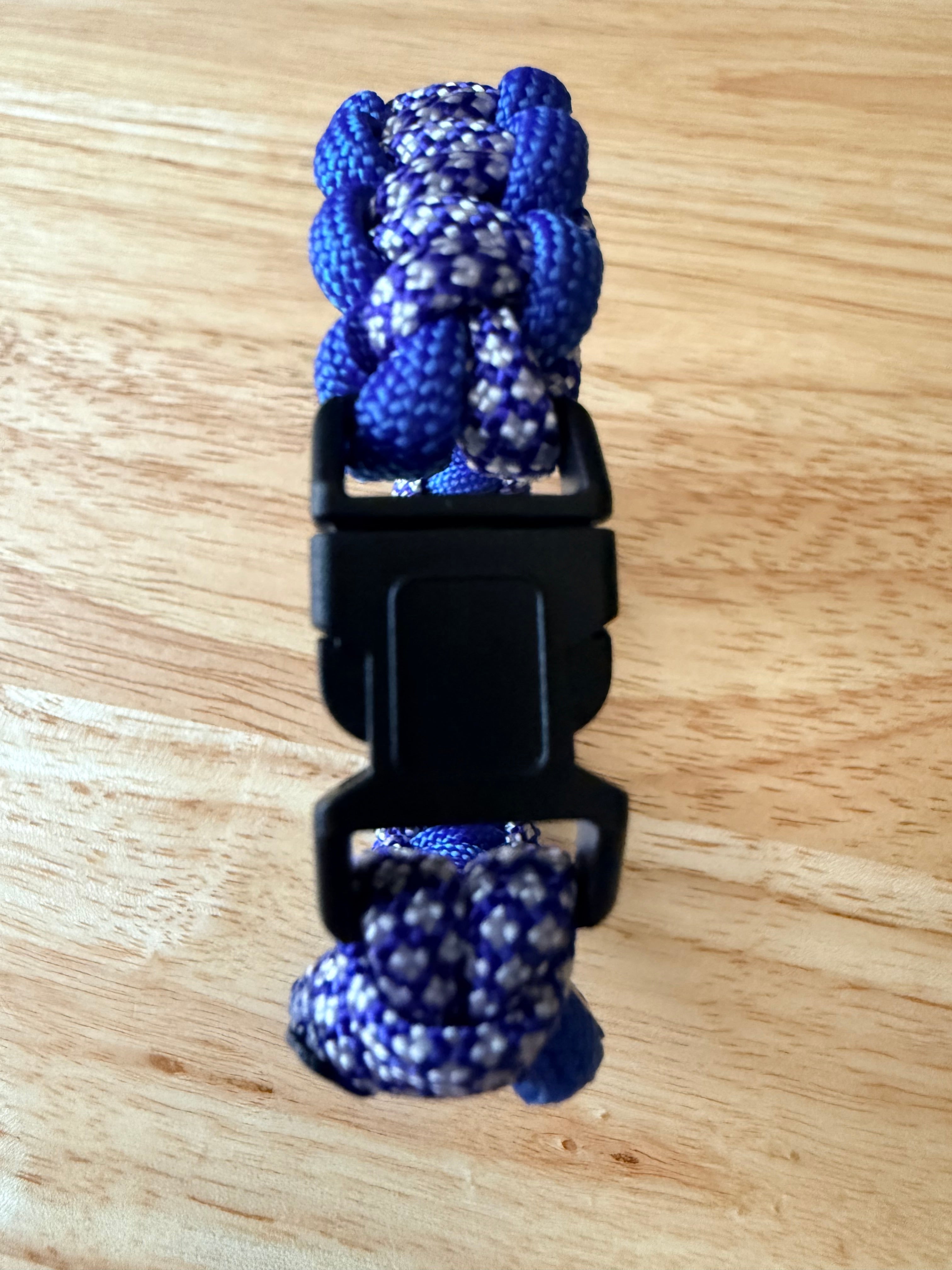 blue & white paracord bracelet