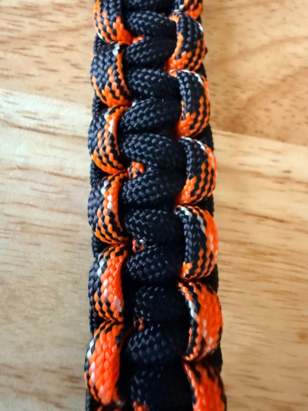 black & orange paracord bracelet