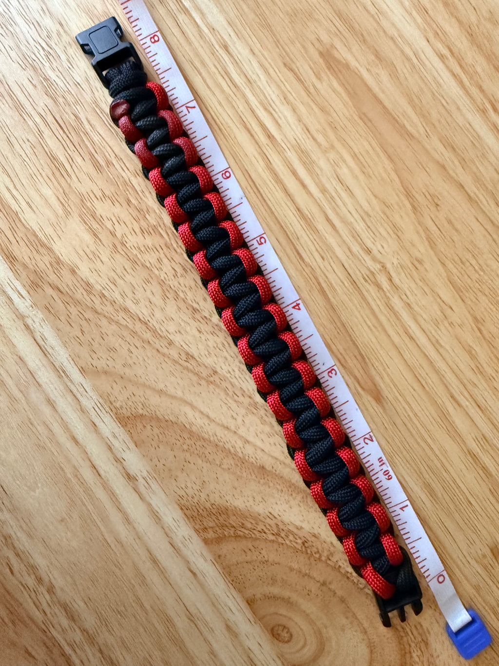 black & red paracord bracelet