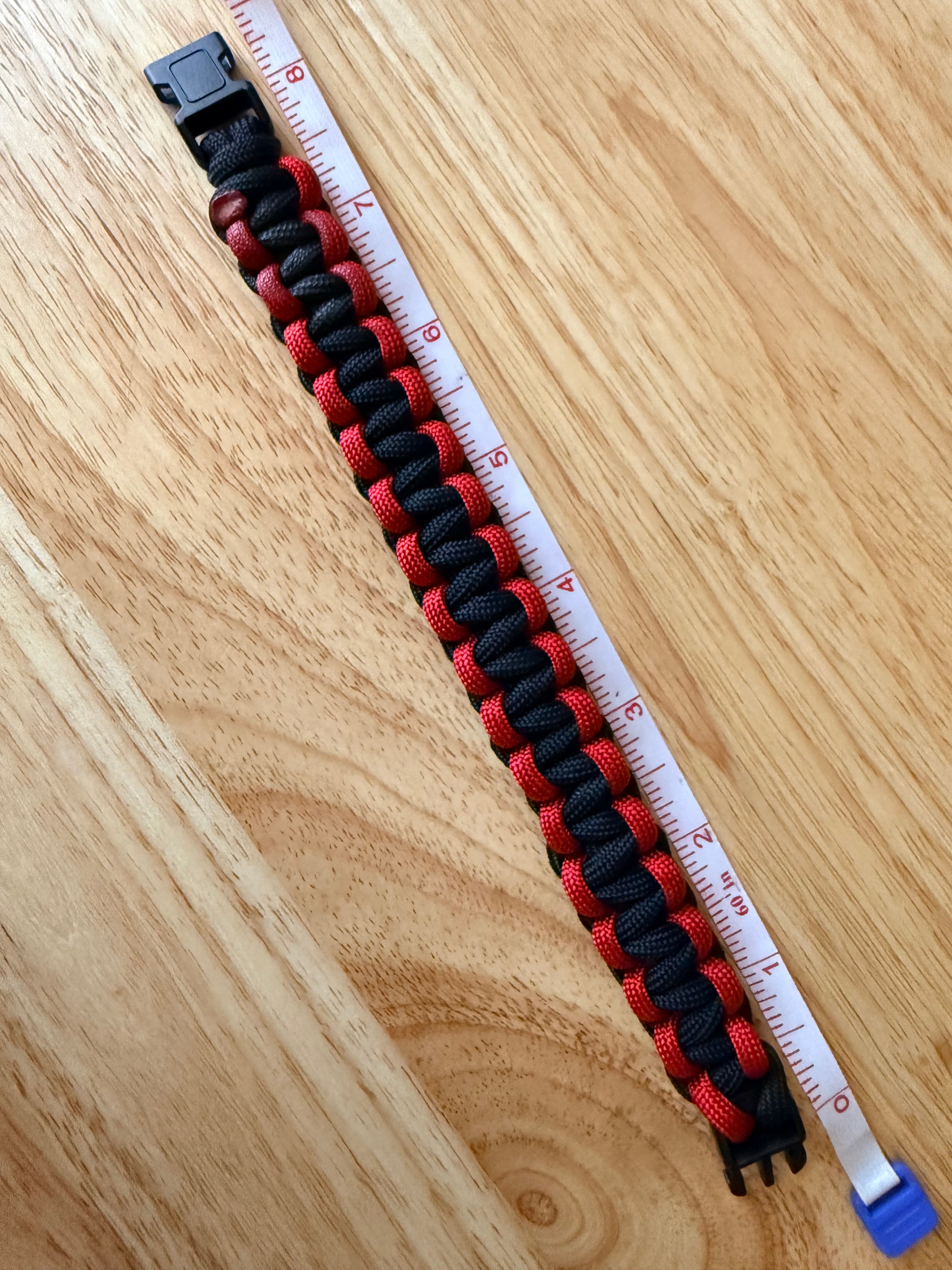 black & red paracord bracelet