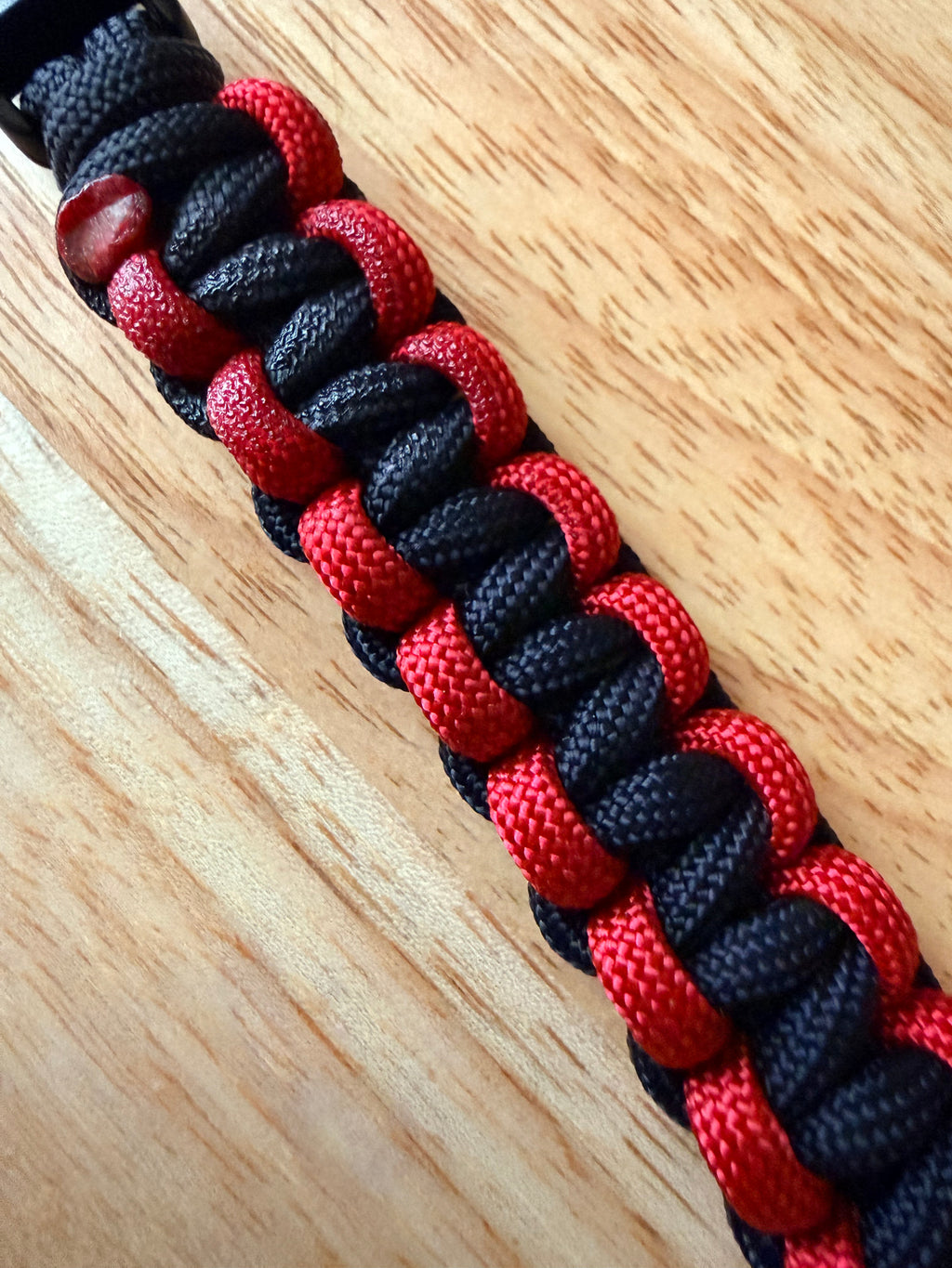 black & red paracord bracelet
