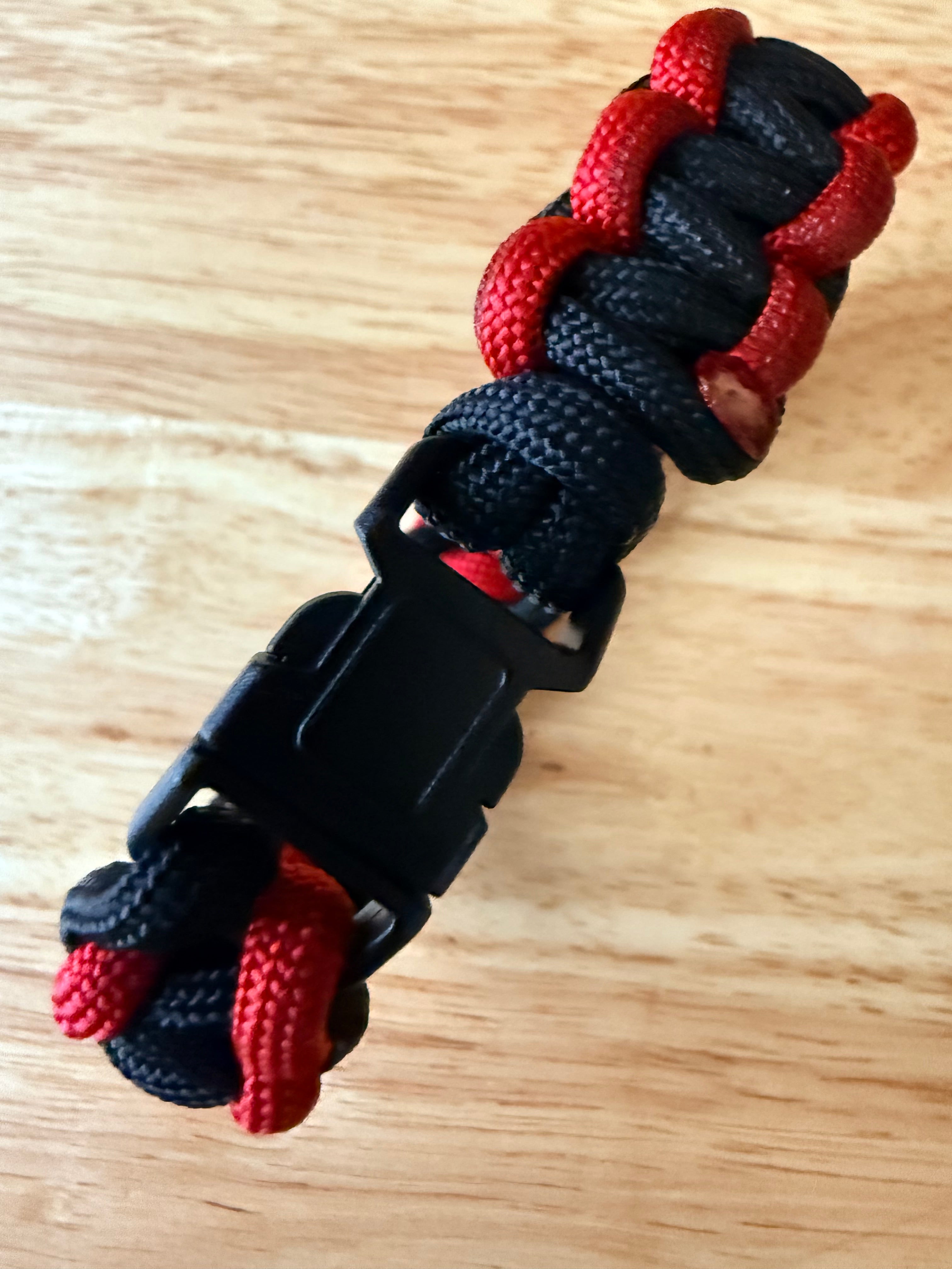 black & red paracord bracelet