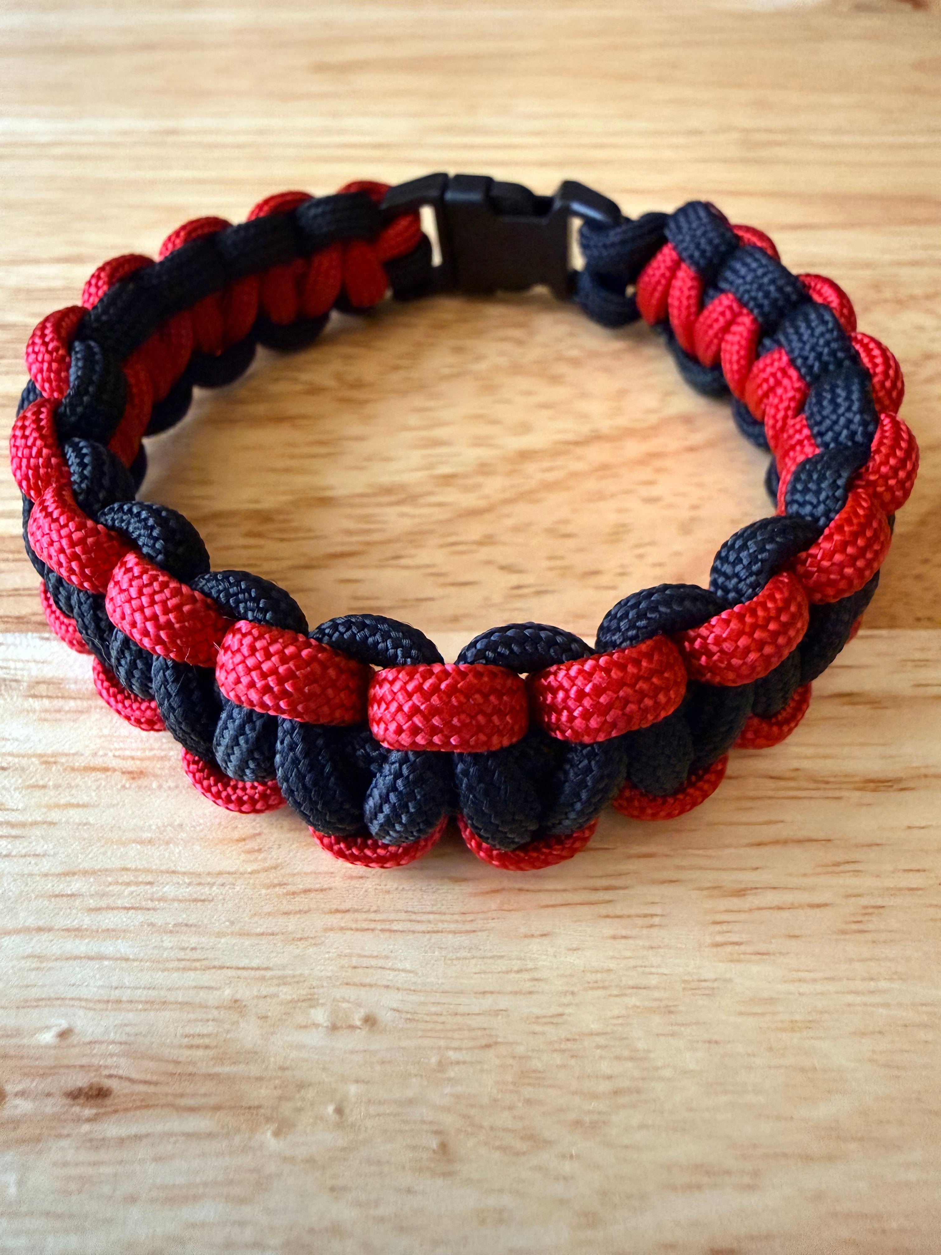 black & red paracord bracelet