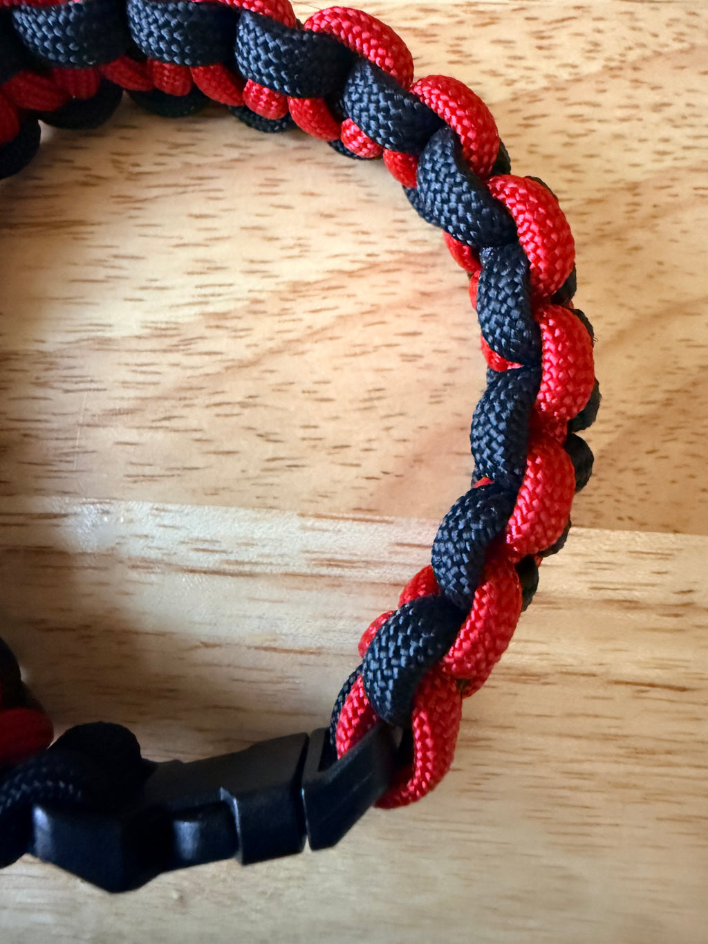 black & red paracord bracelet