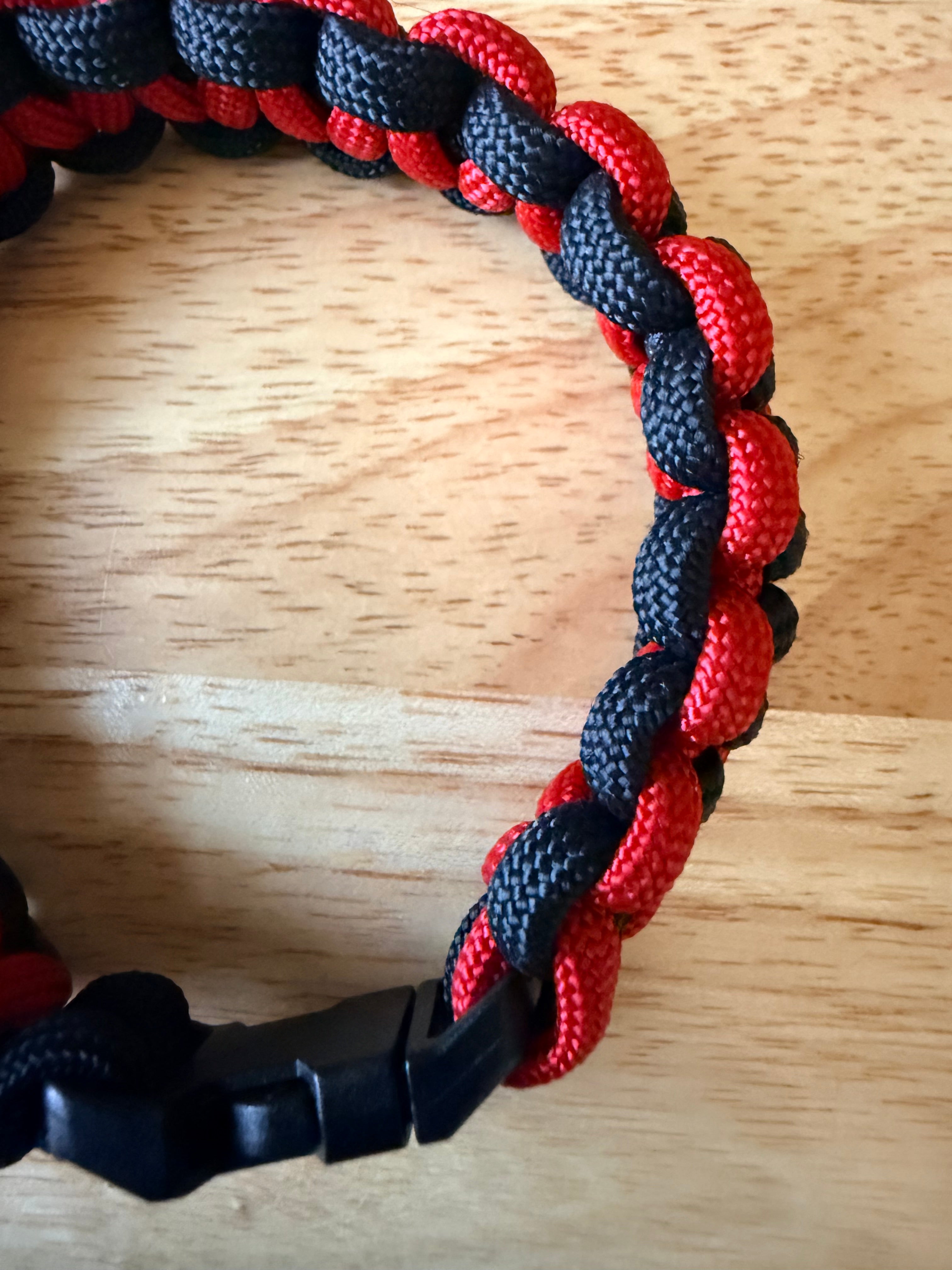 black & red paracord bracelet