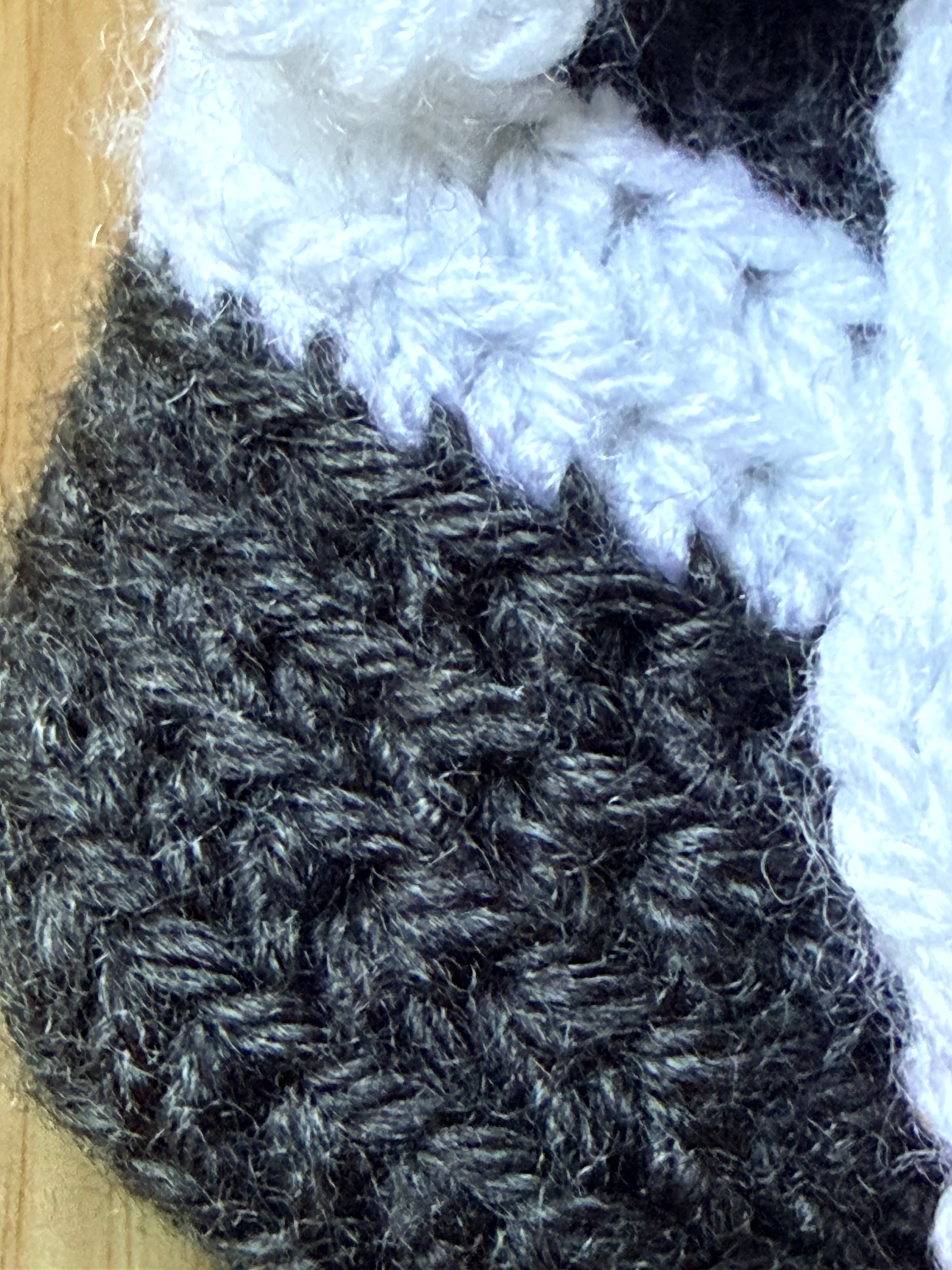 charcoal black and white dice bag