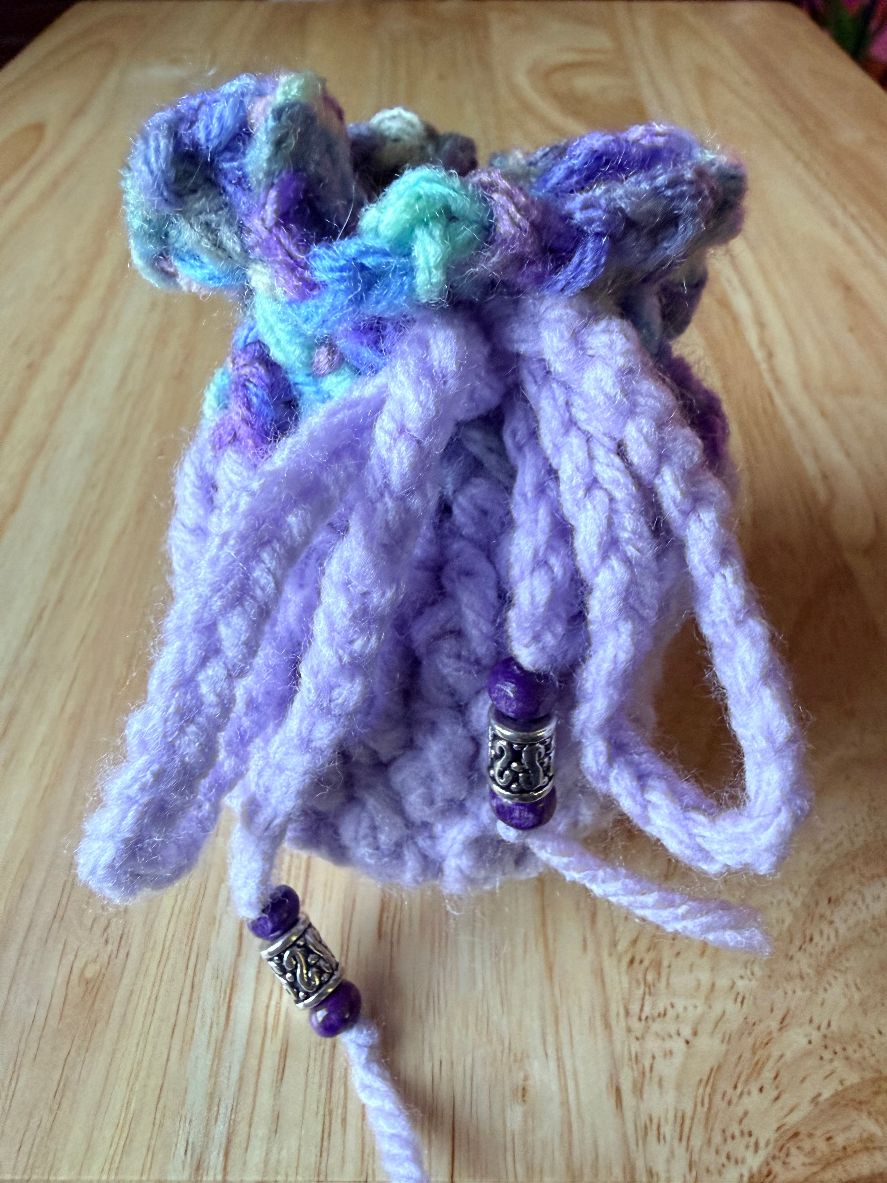 lavender and cool pastel colors dice bag